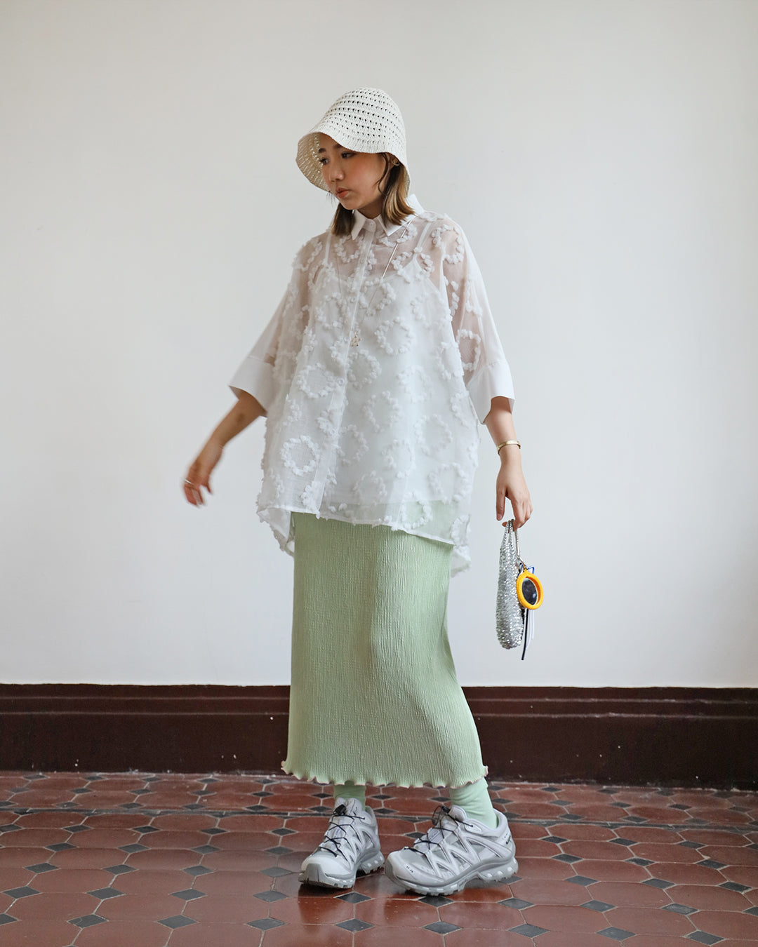 Relaxed Pleated Pencil Skirt (7 color)