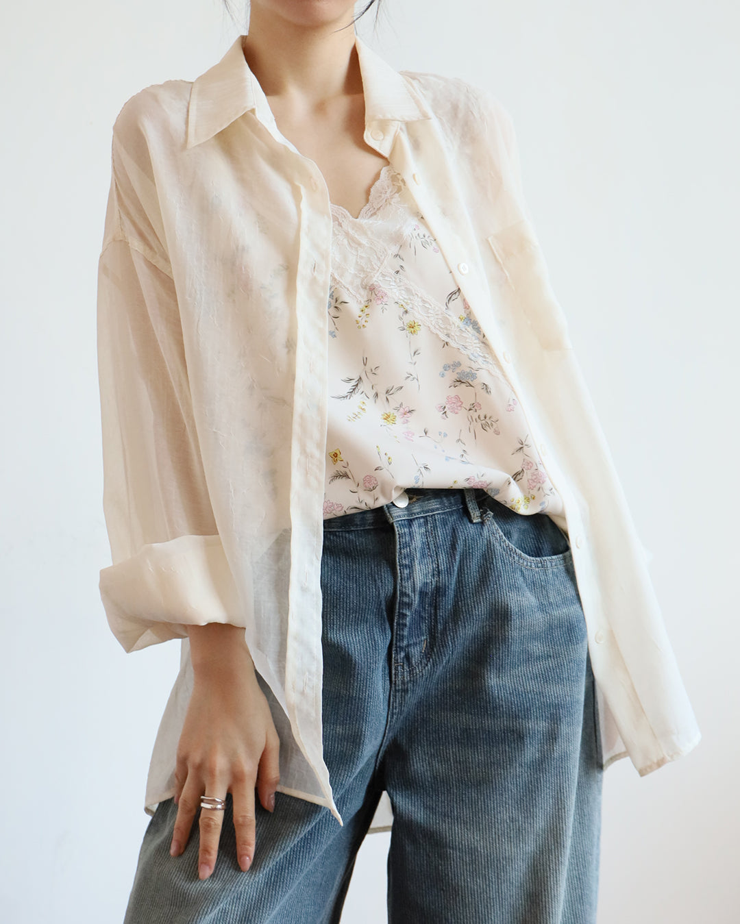 Crinkle Sheer Shirt