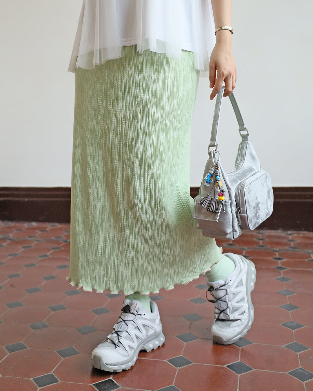 Relaxed Pleated Pencil Skirt (7 color)