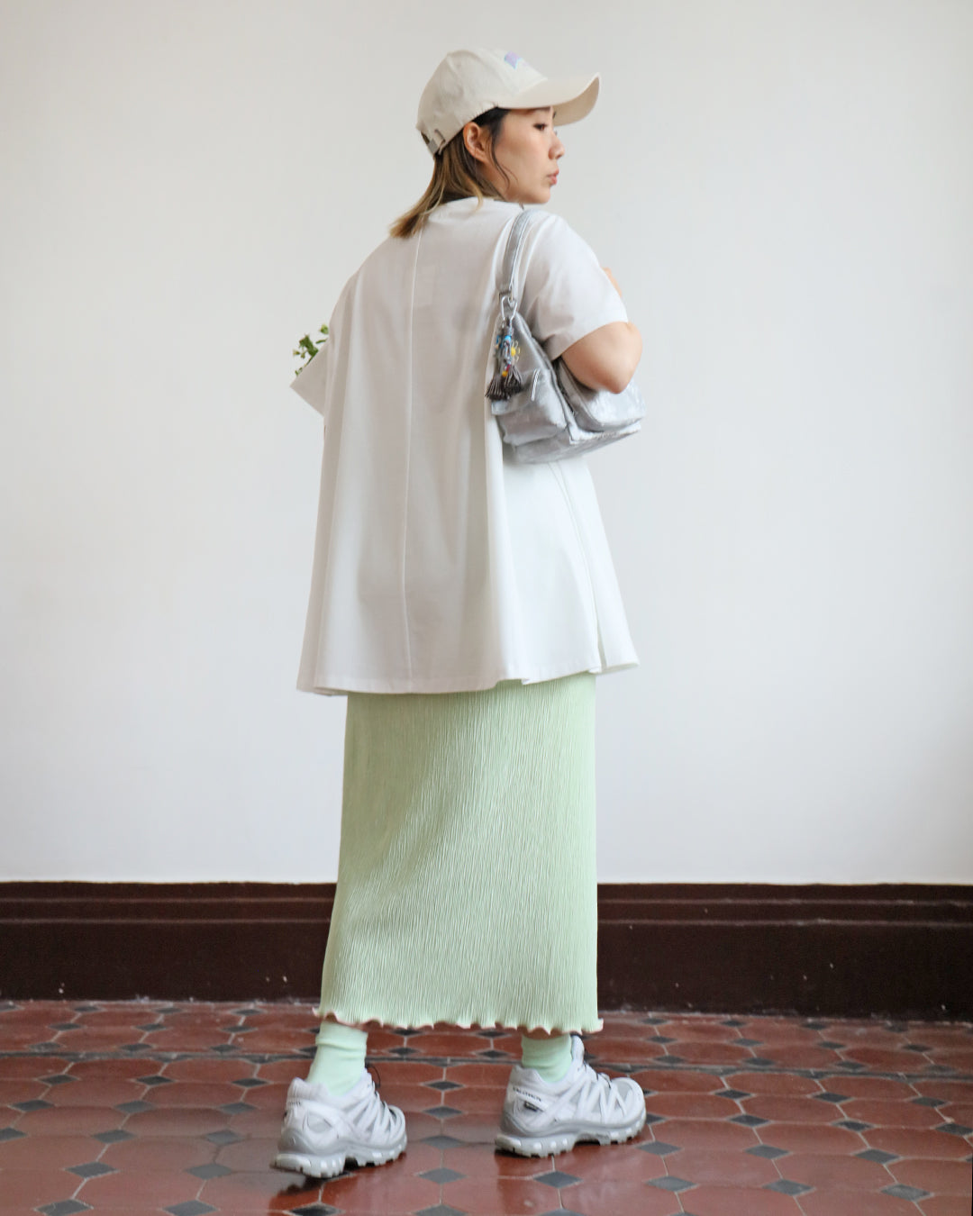 Relaxed Pleated Pencil Skirt (7 color)