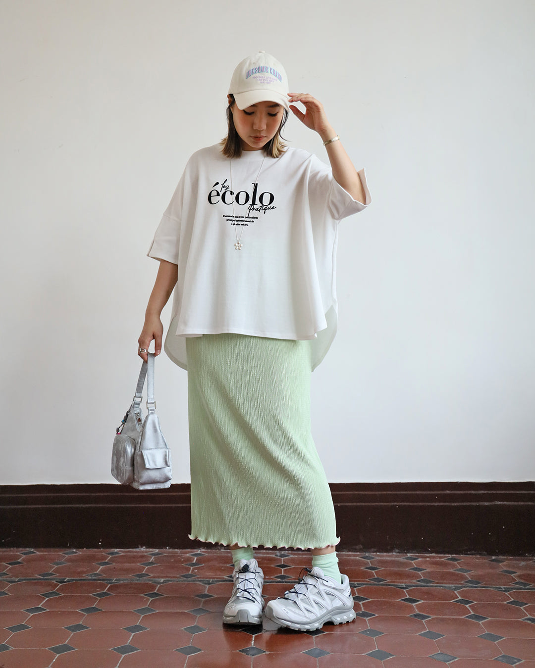 Relaxed Pleated Pencil Skirt (7 color)