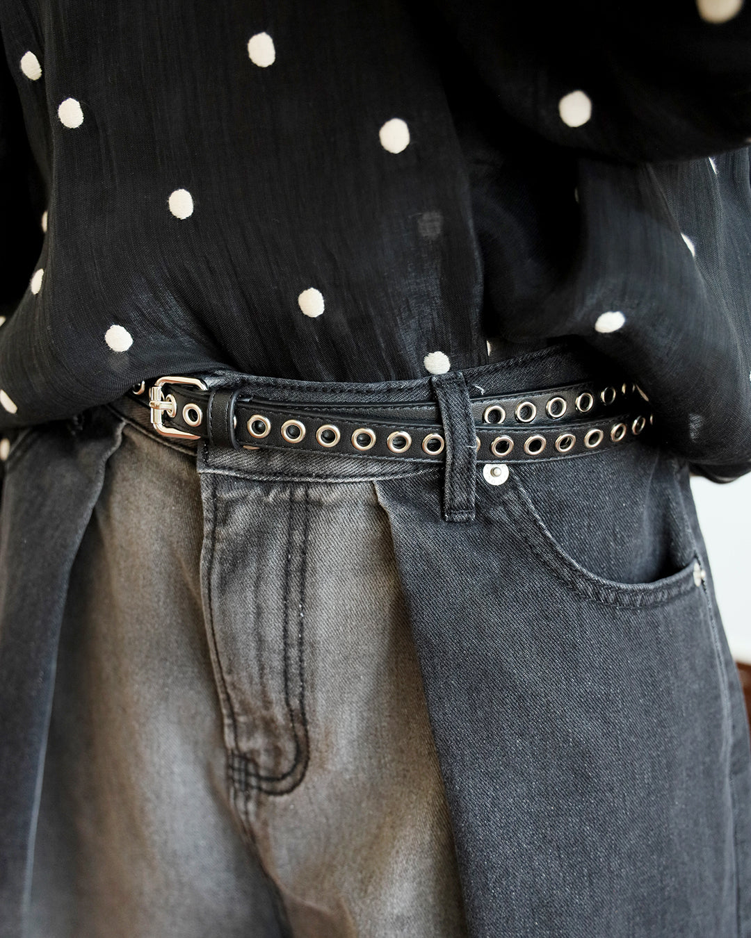 Folded Denim Shorts (2 color | Size S-L)