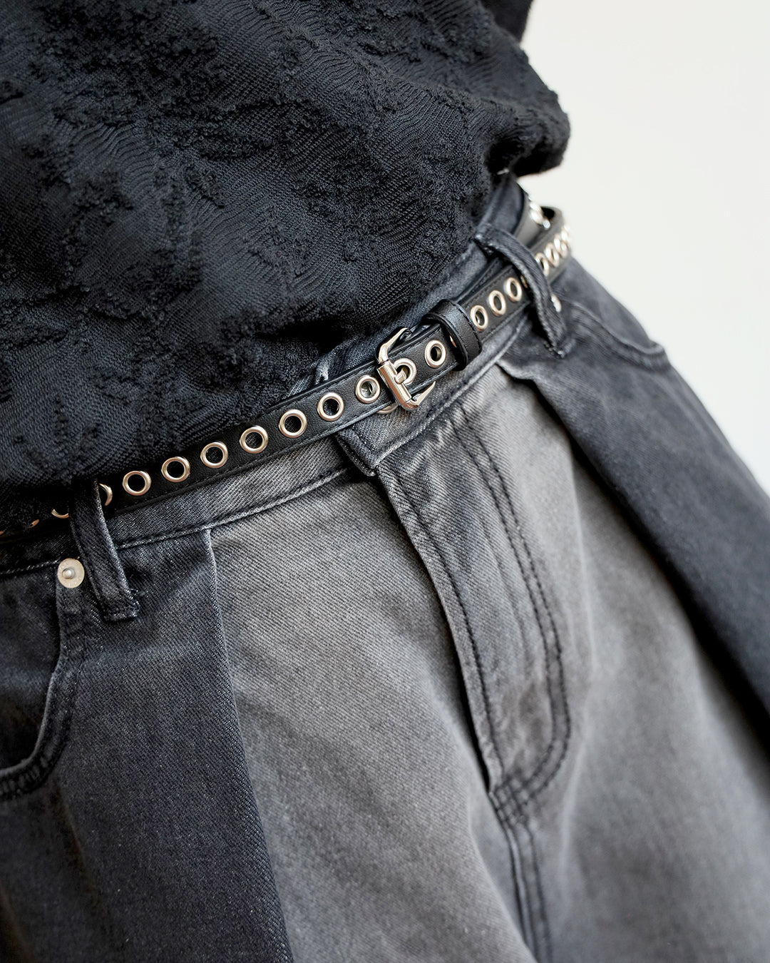 Folded Denim Shorts (2 color | Size S-L)