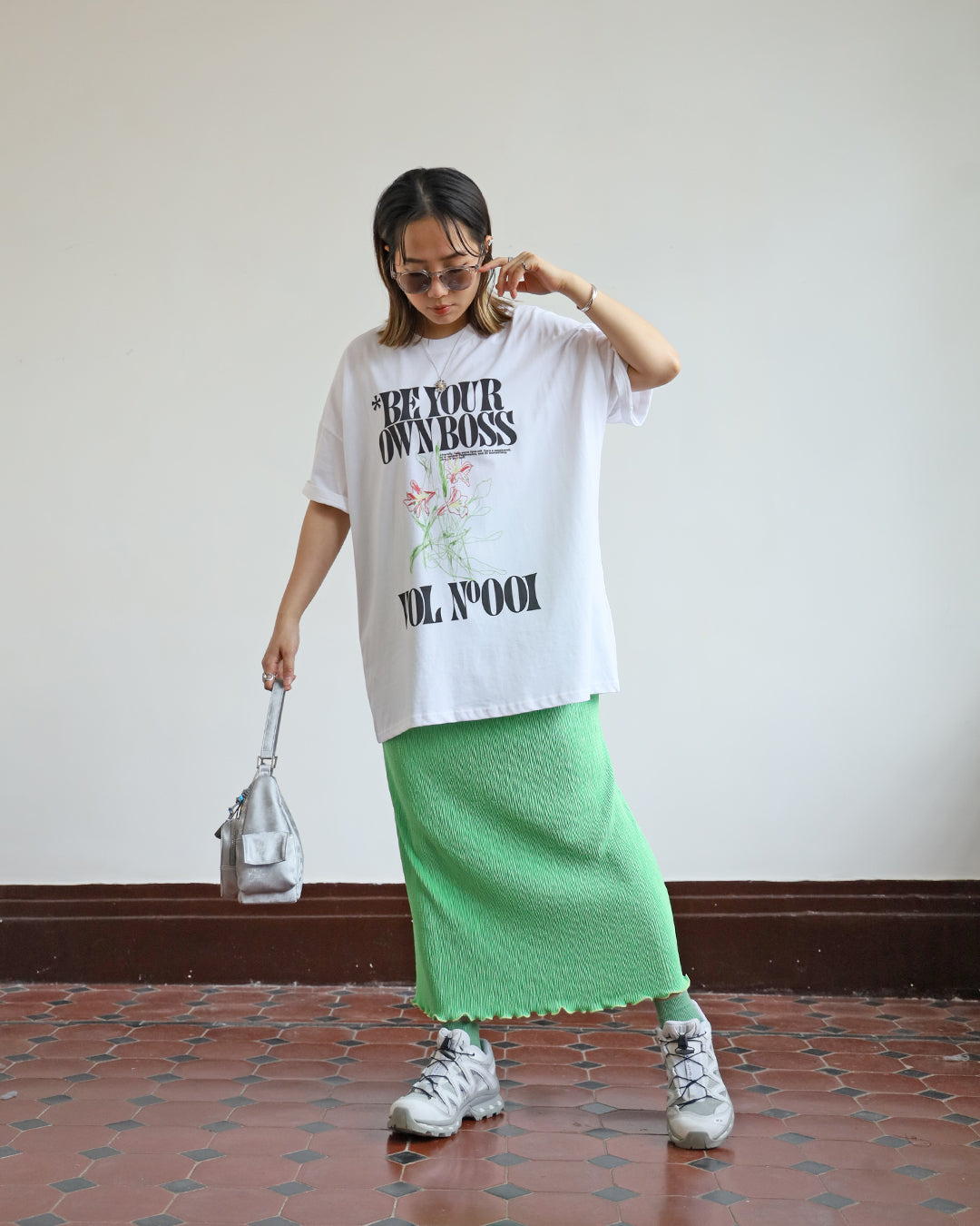 Relaxed Pleated Pencil Skirt (7 color)