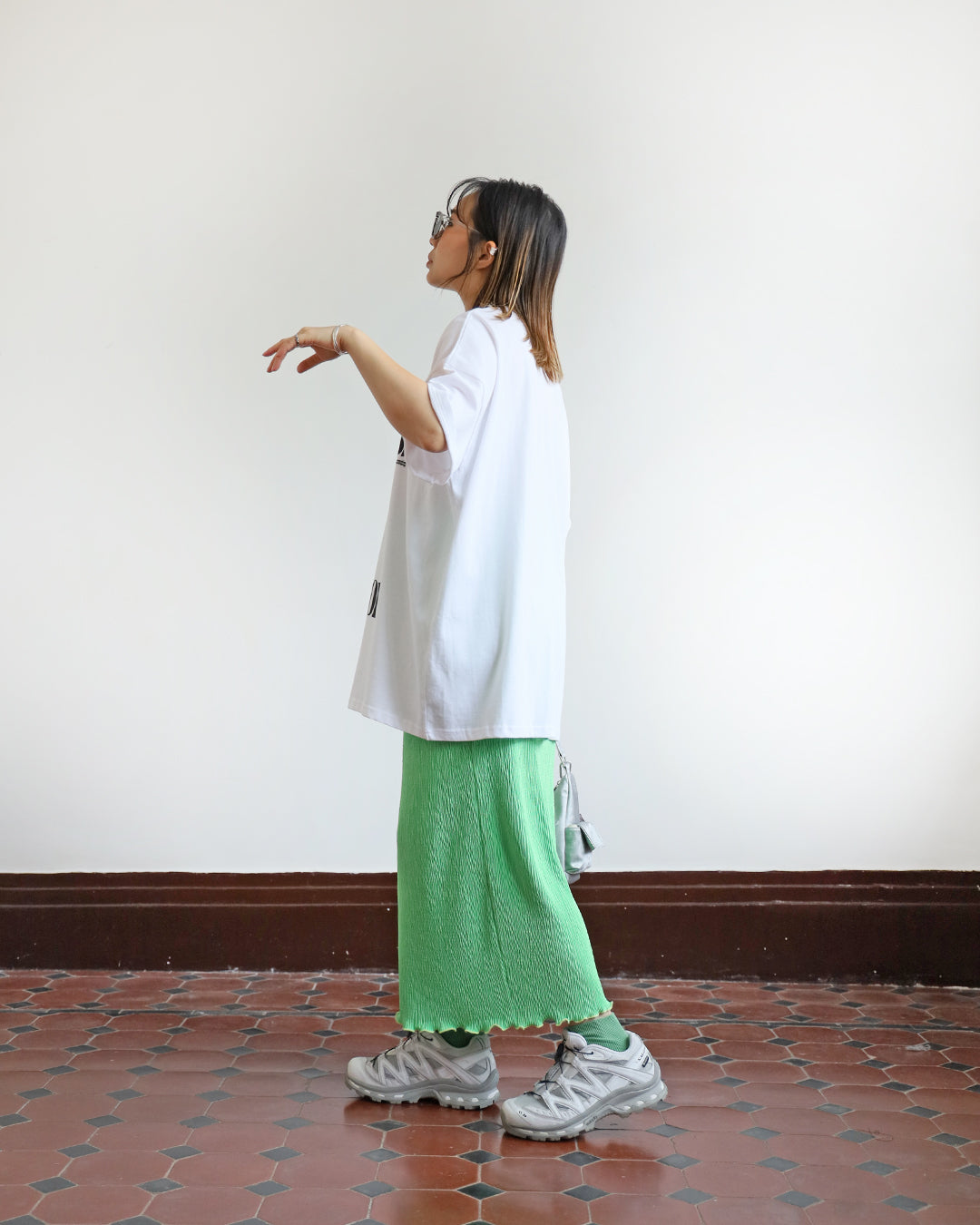 Relaxed Pleated Pencil Skirt (7 color)