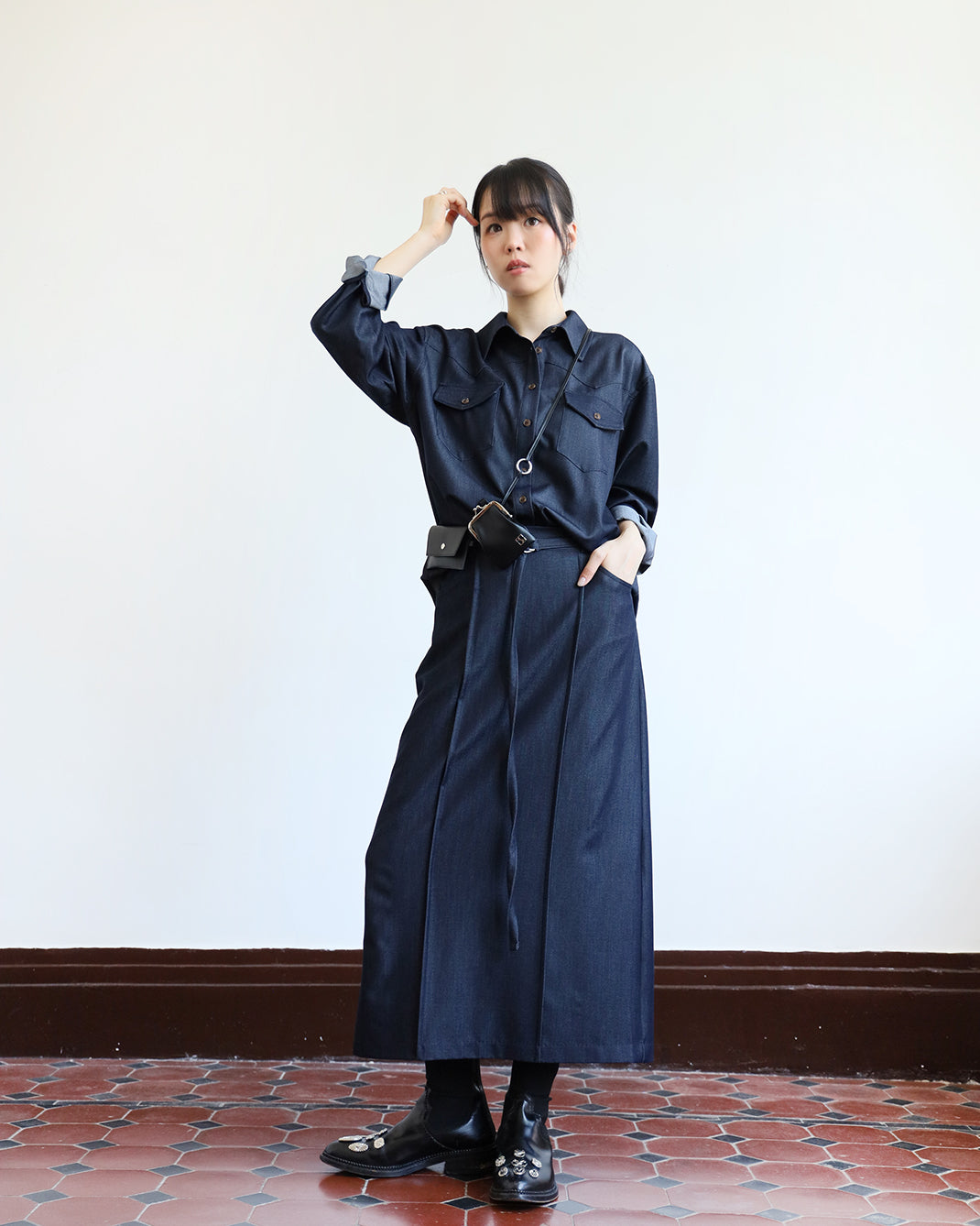 Faux Leather Waist Bag (2 color)