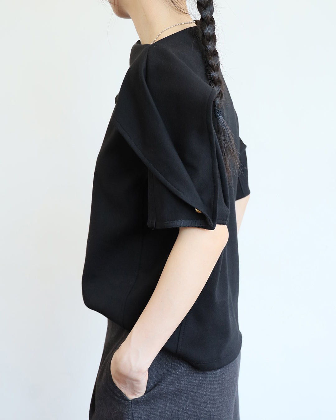 Asymmetric Collar Top (4 Colors)