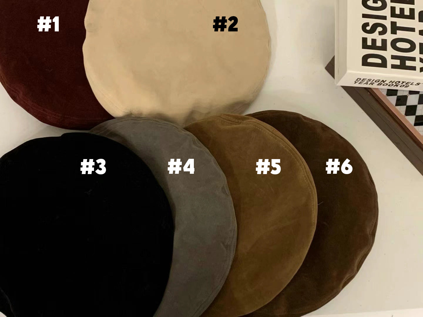 Faux Suede Beret (6 color)