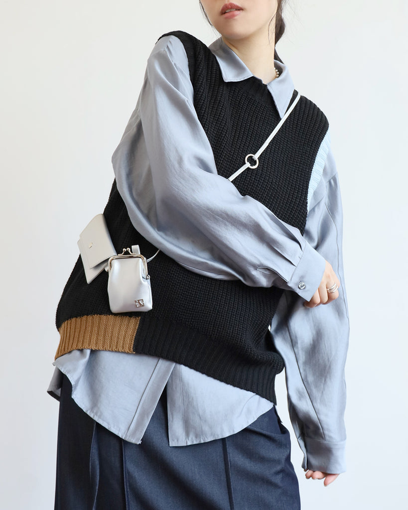 Color Block Knit Vest (2 color)