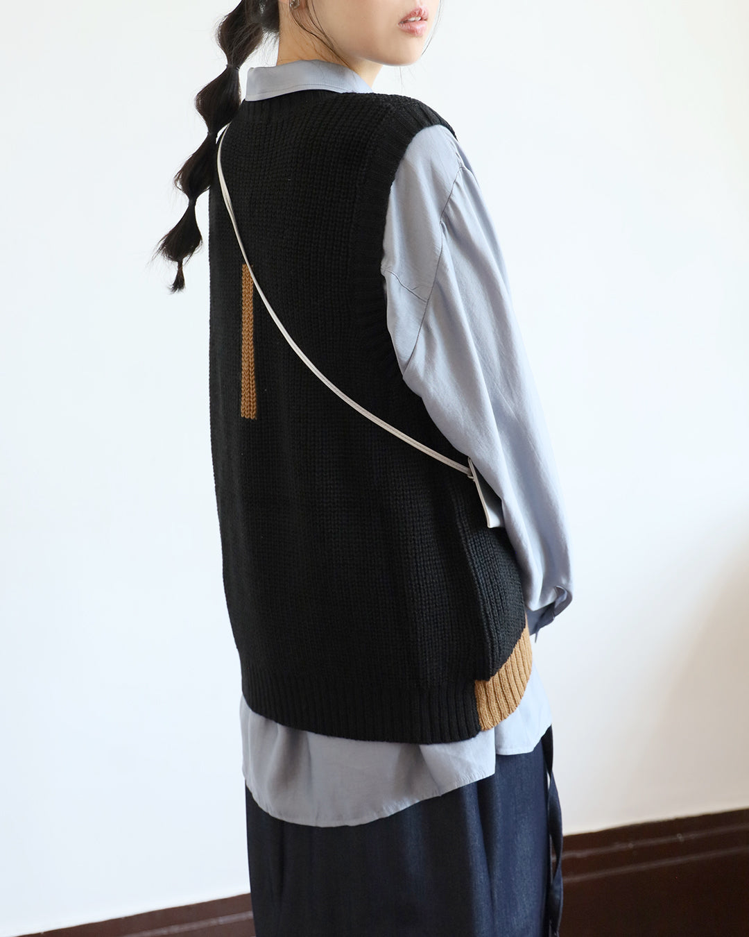 Color Block Knit Vest (2 color)