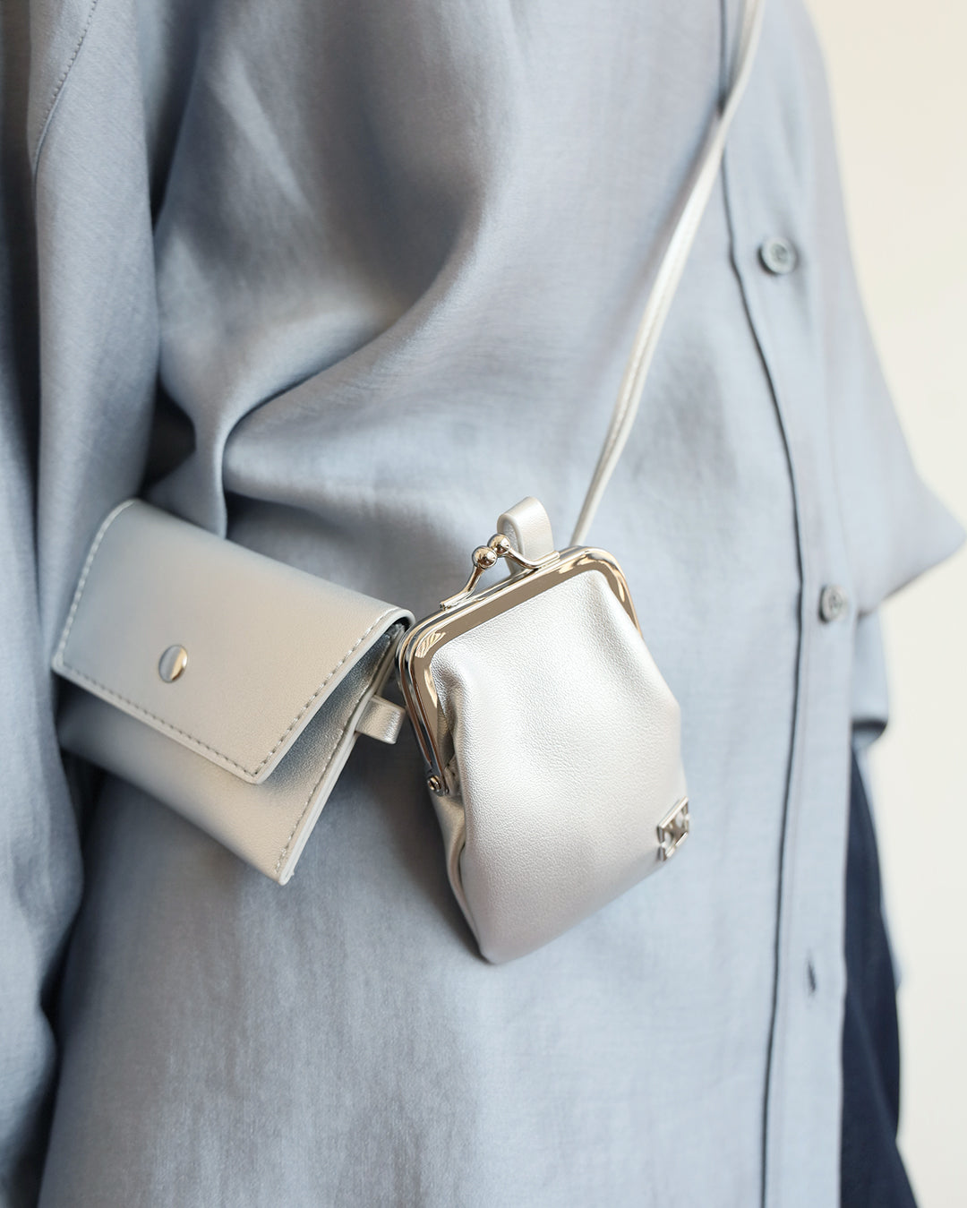 Faux Leather Waist Bag (2 color)