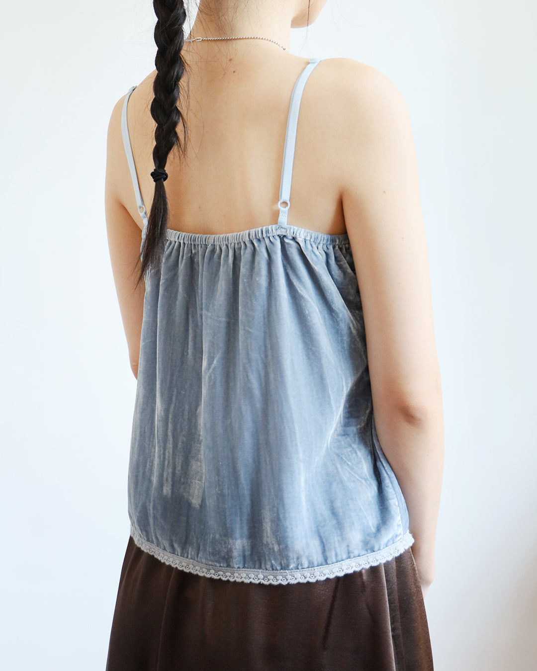 Lace Trim Velvet Top (3 Colors)