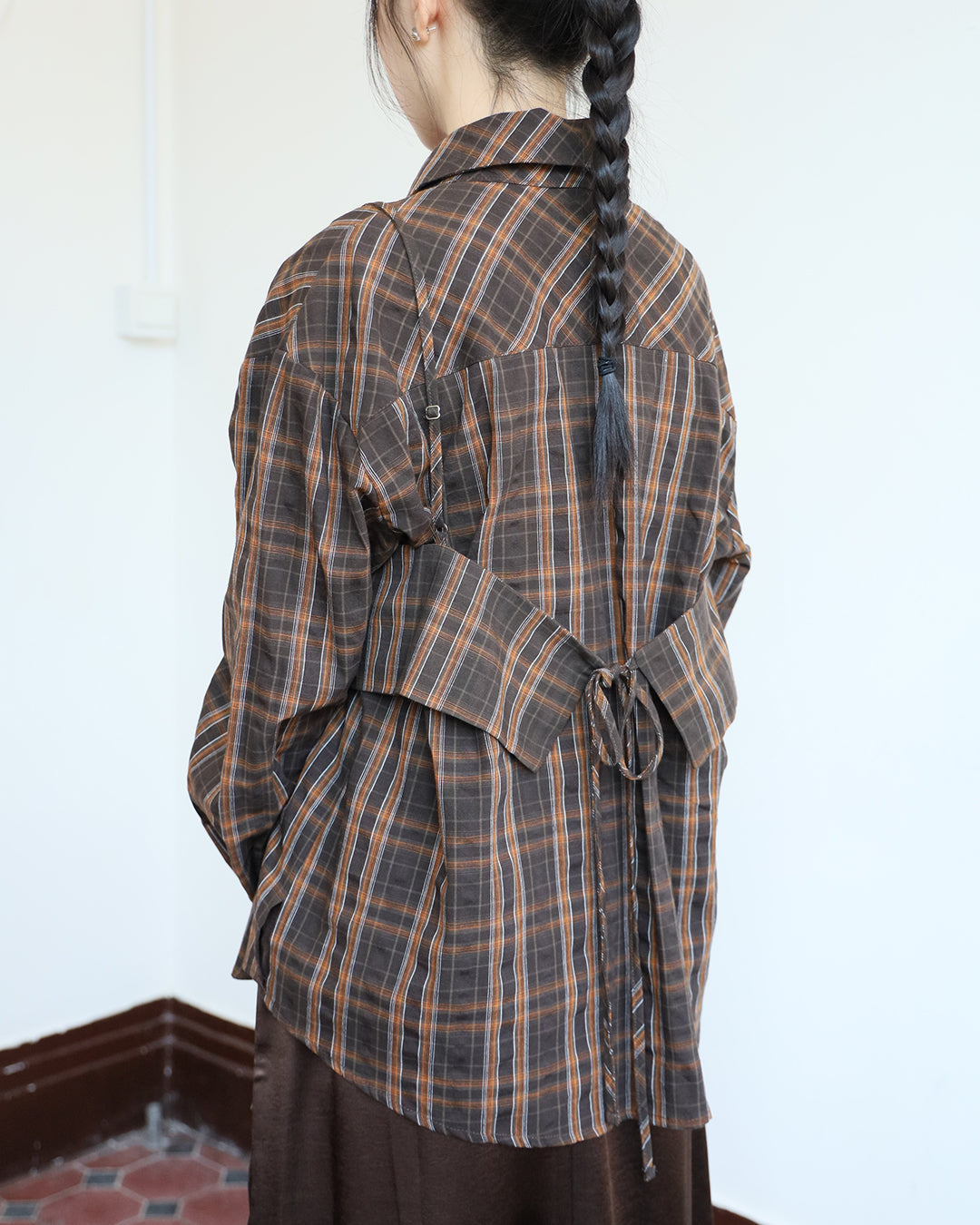 Checker Shirt + Cami Vest (Set) (2 Colors)