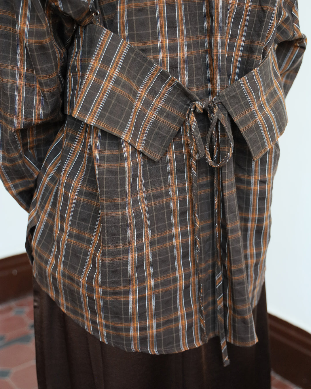 Checker Shirt + Cami Vest (Set) (2 Colors)