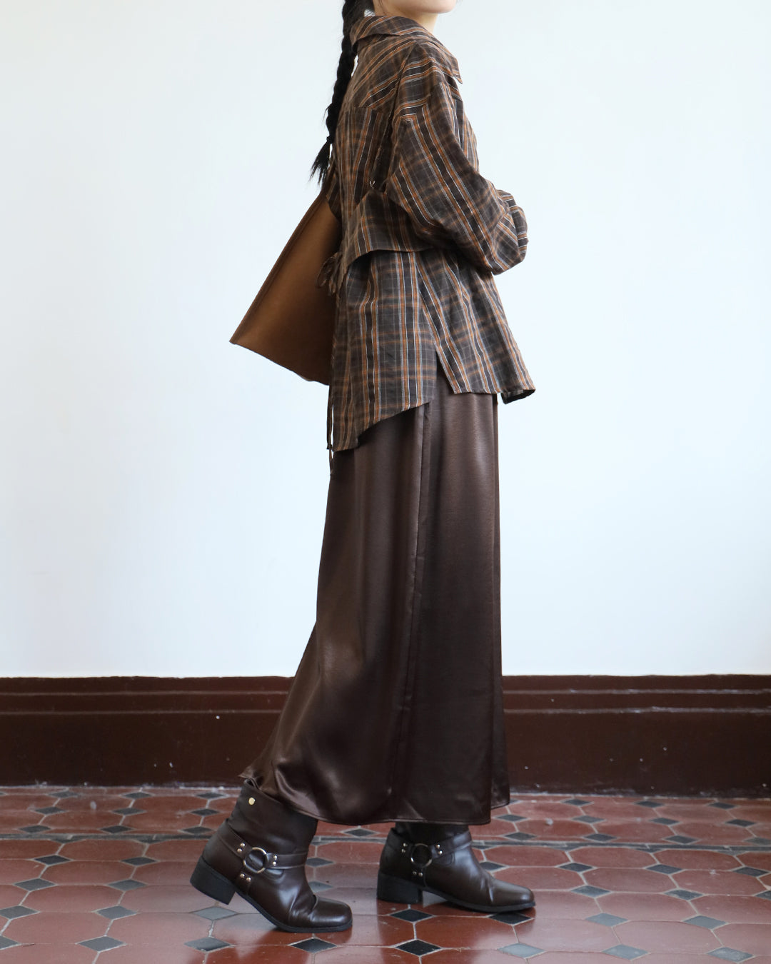 Checker Shirt + Cami Vest (Set) (2 Colors)