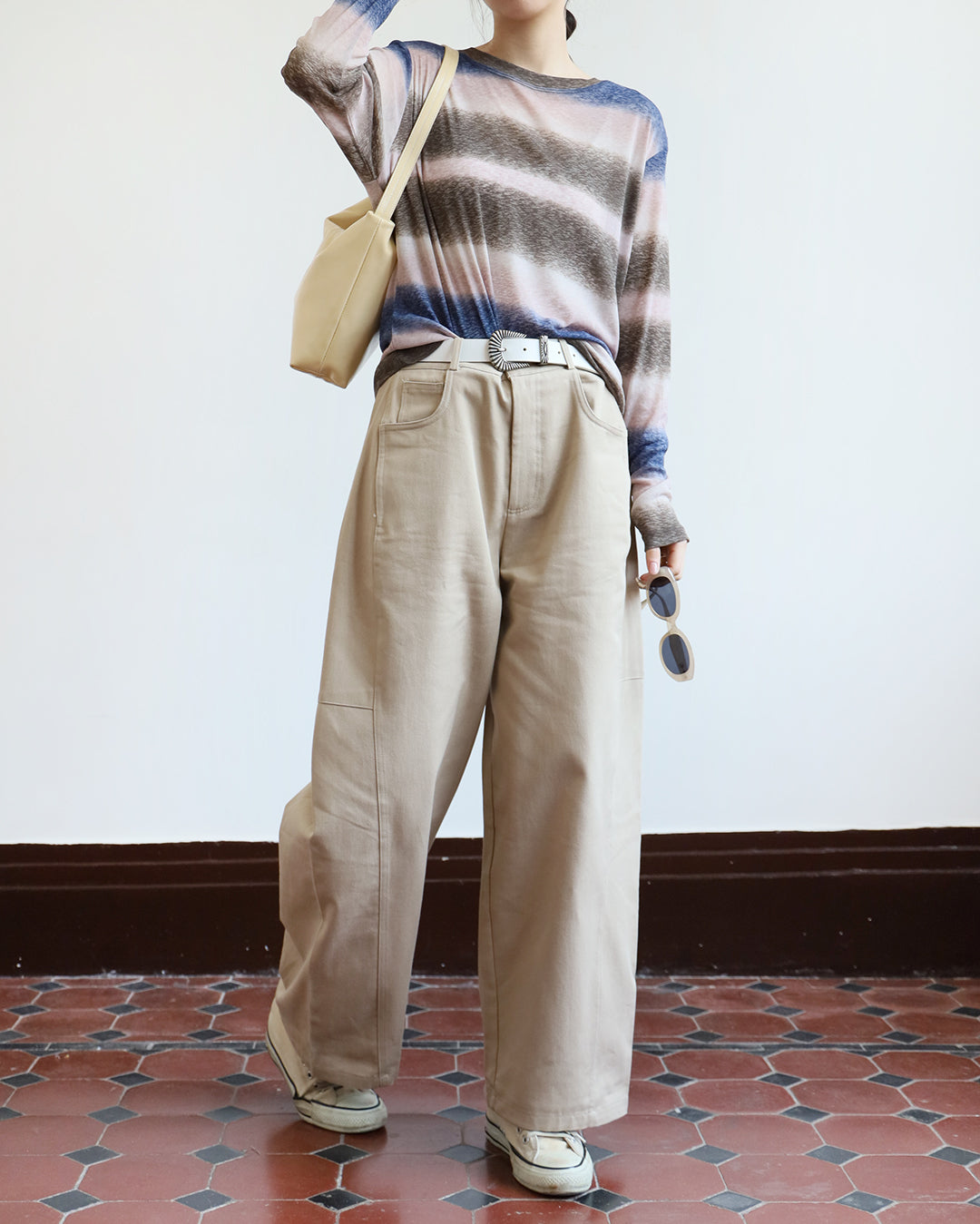 Barrel Leg Pants (2 color | Size M-L)