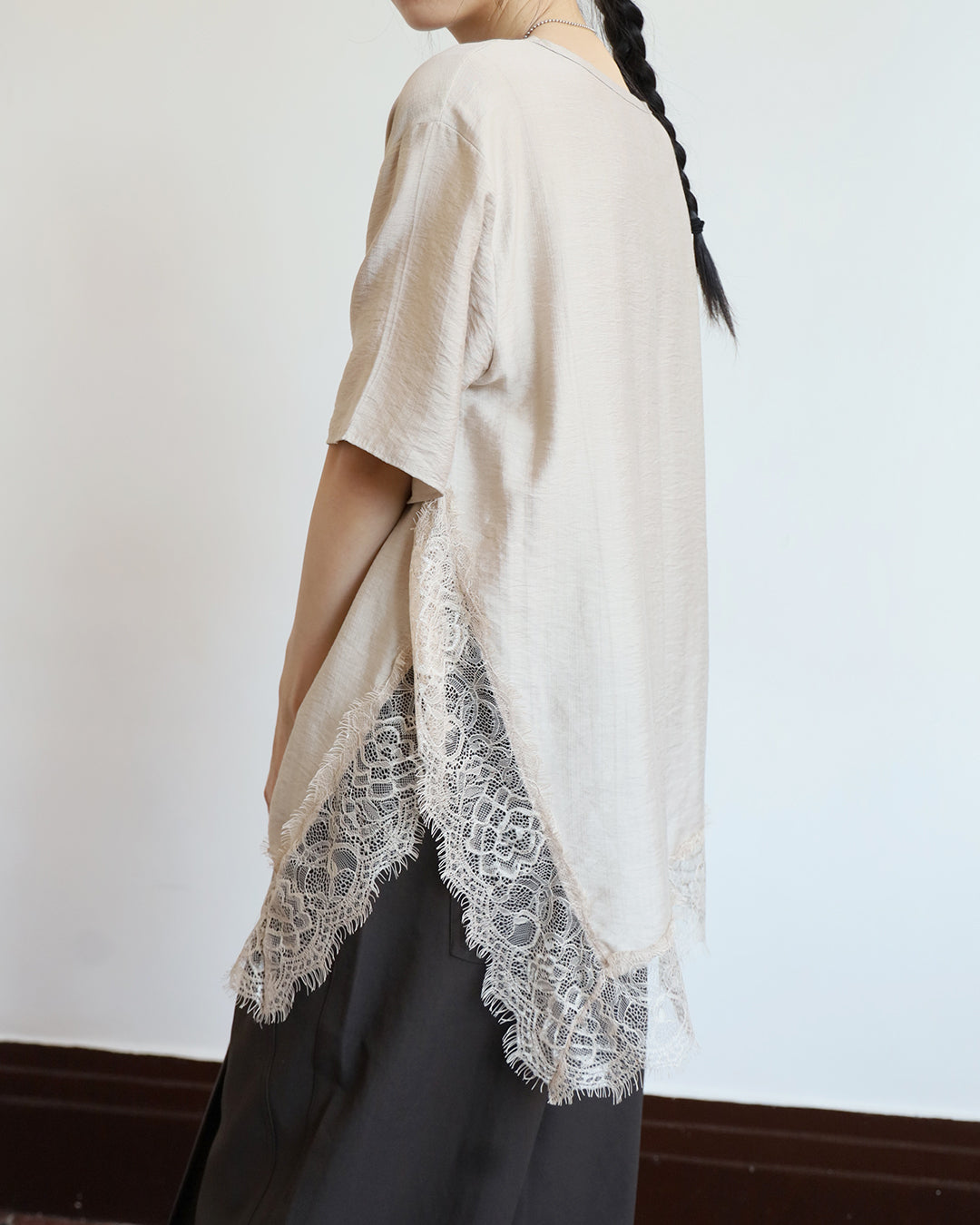 Lace Hem Tee (4 Colors)