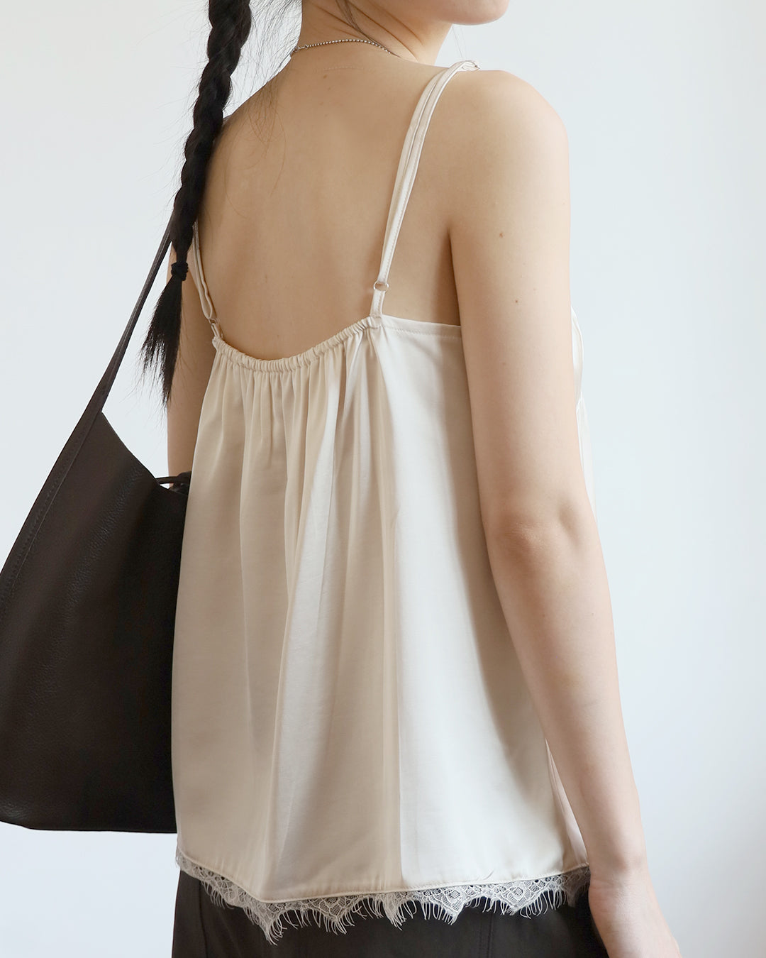 Lace Inserted Cami Vest (3 Colors)
