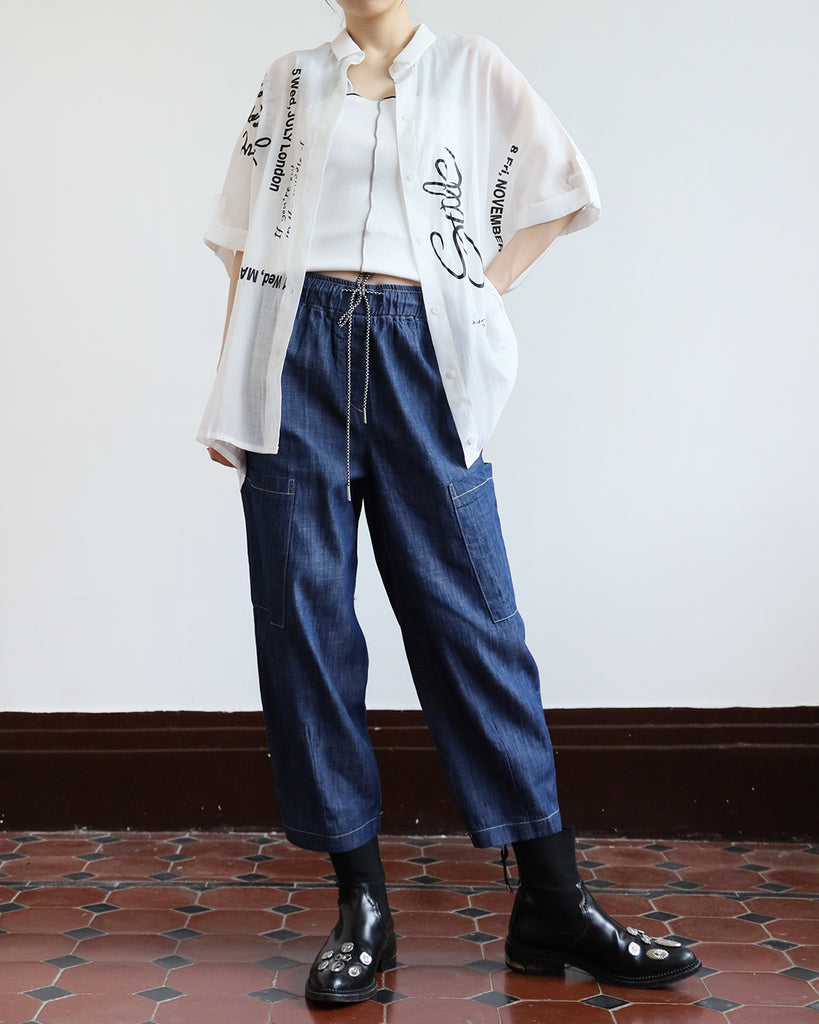 Side Pockets Tapered Pants (Free Size | XL)