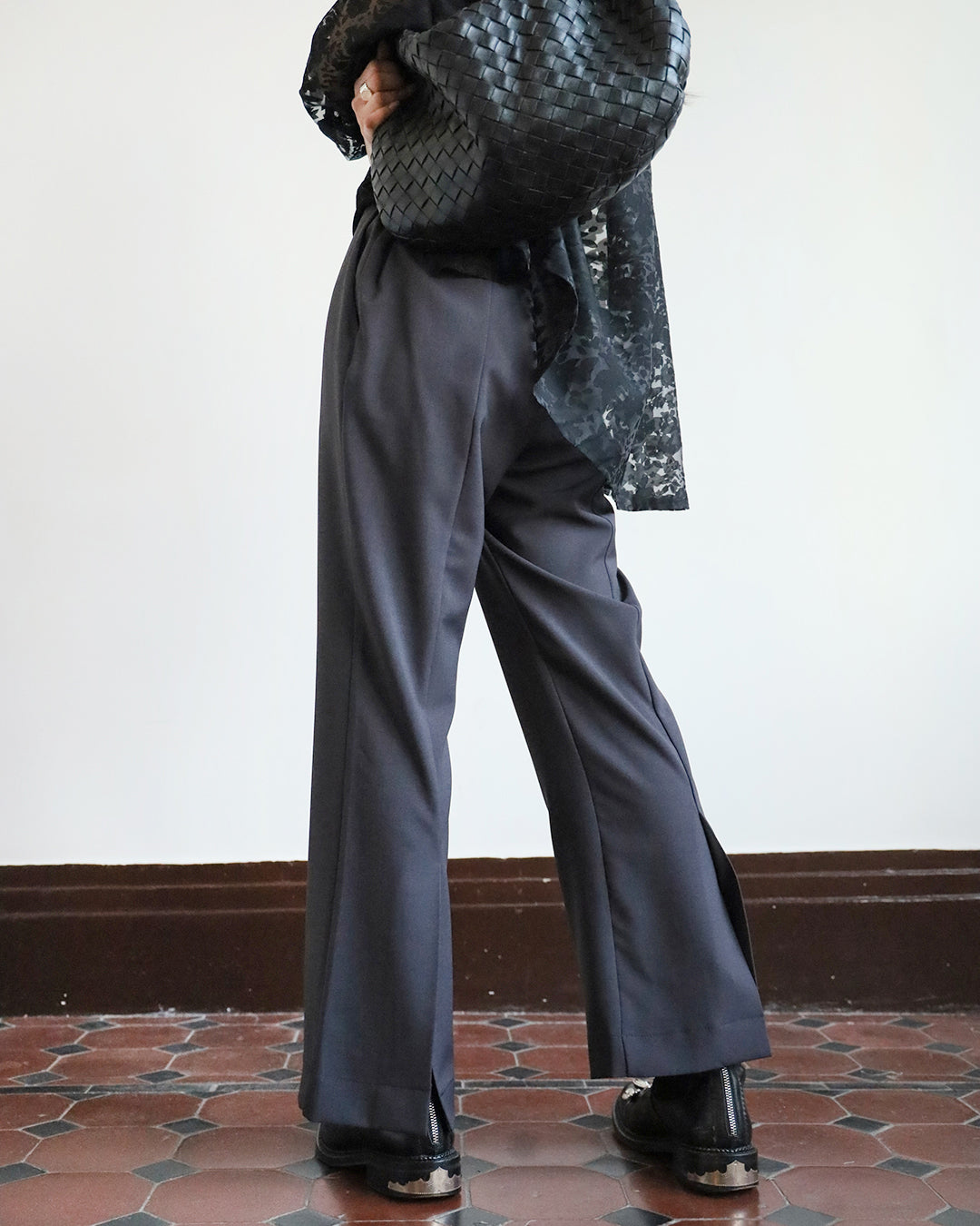 Back Split Flared Pants (3 colors)