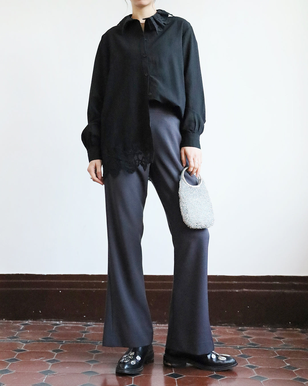 Back Split Flared Pants (3 colors)