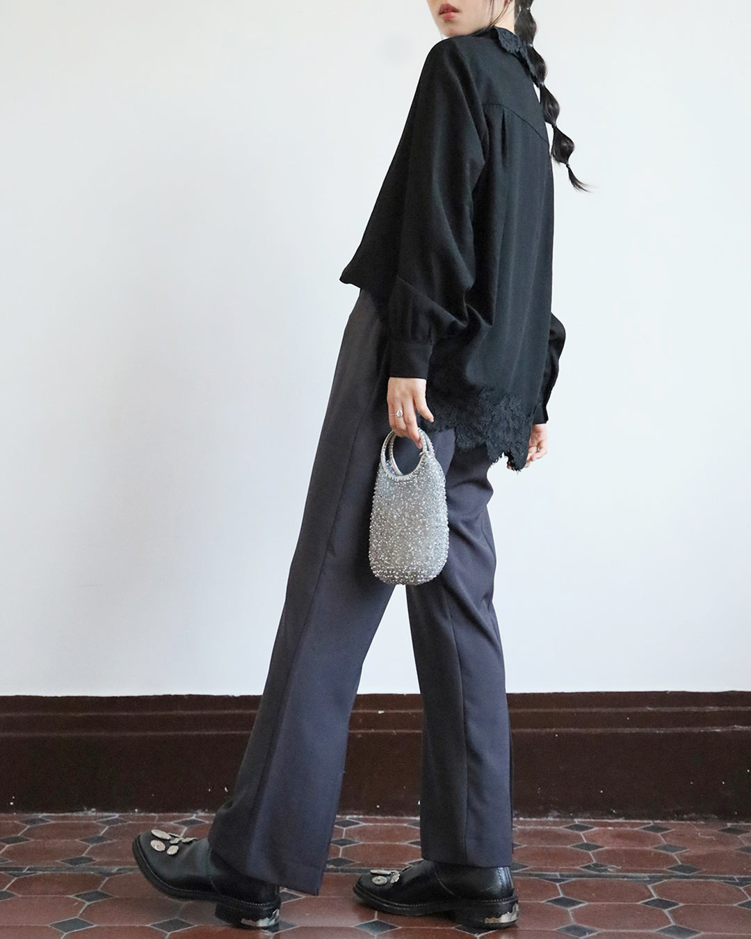 Back Split Flared Pants (3 colors)