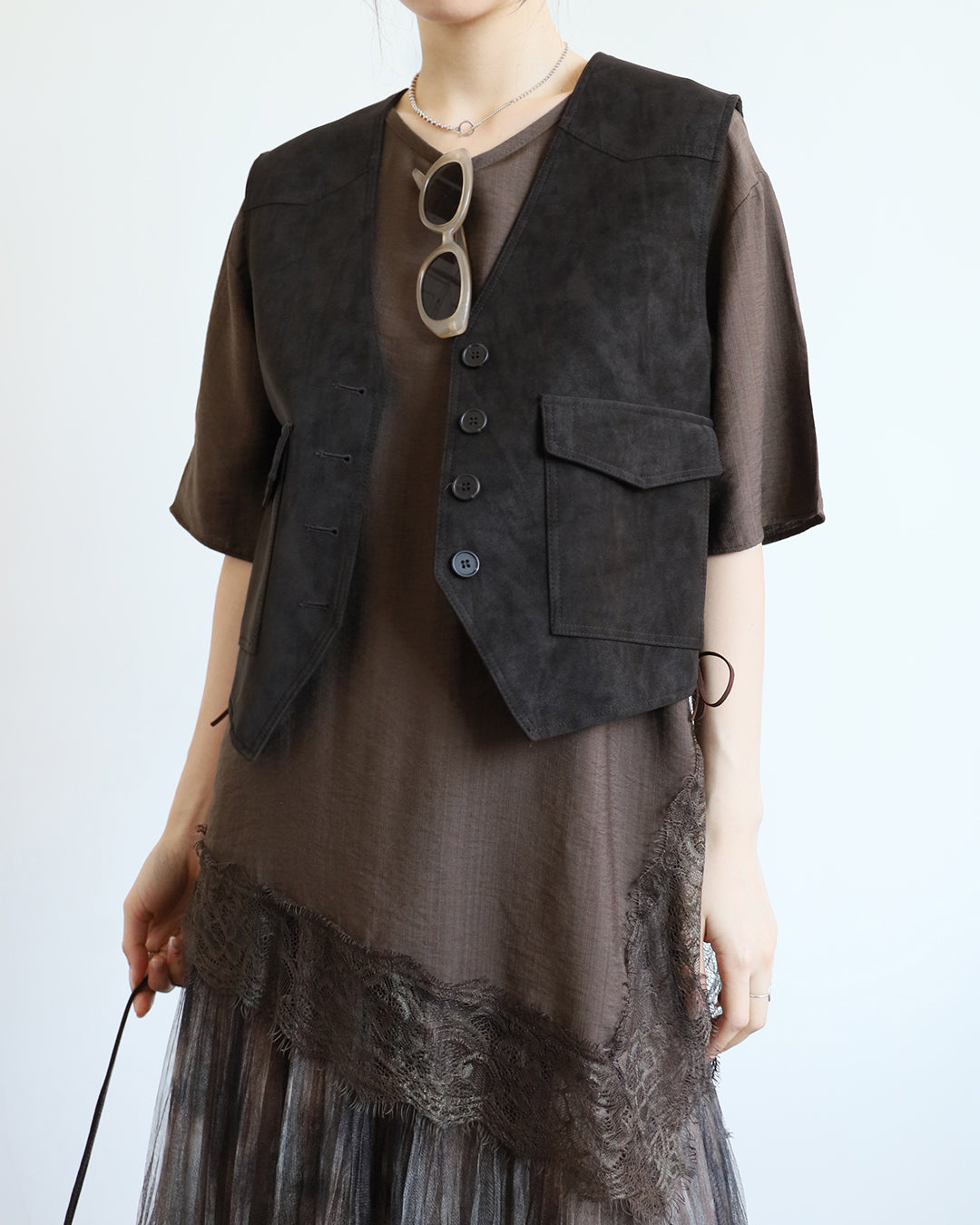 Lace Hem Tee (4 Colors)