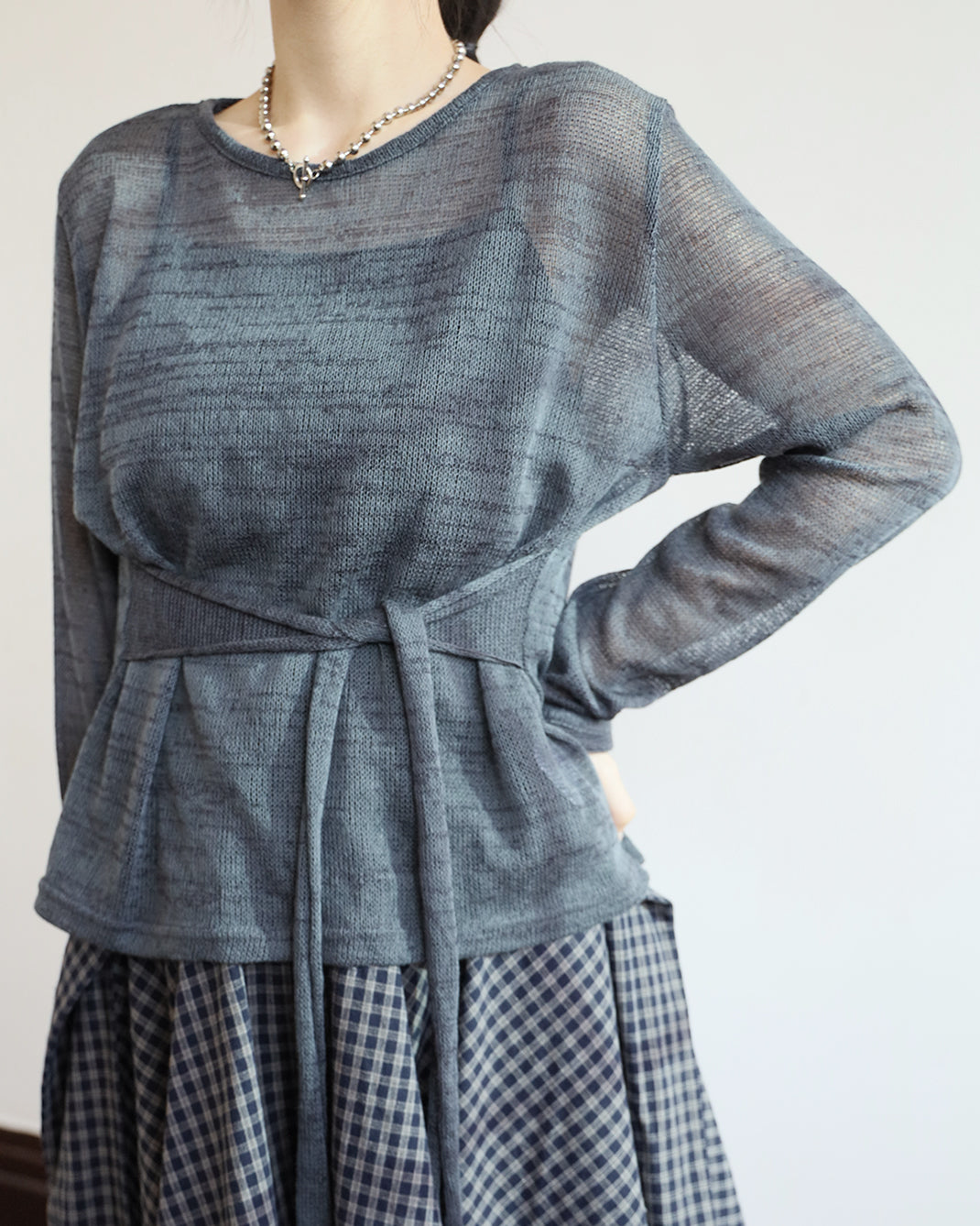 Tie Waist Knit Top (3 color)