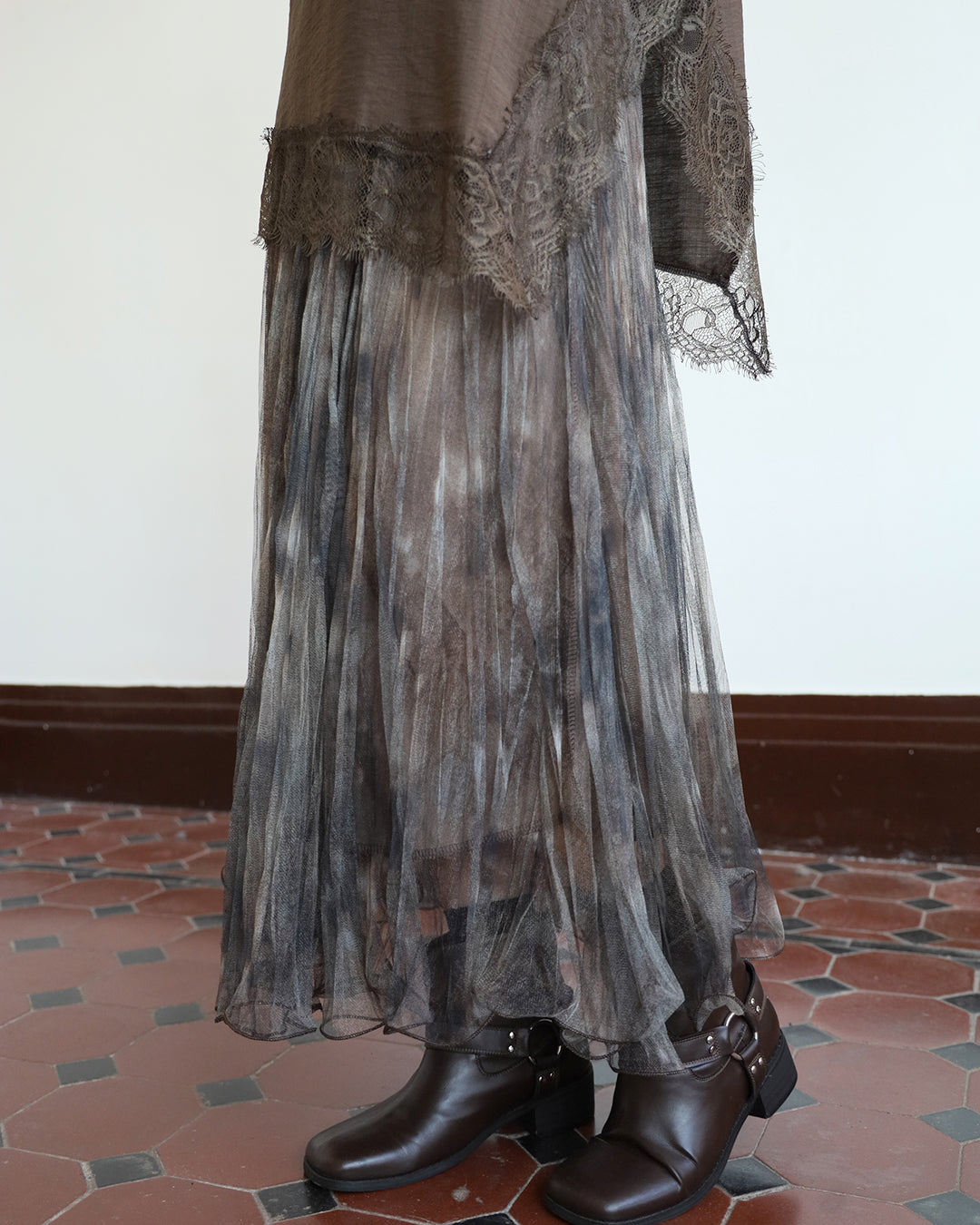 Mesh  Layered Skirt  (2 Colors)