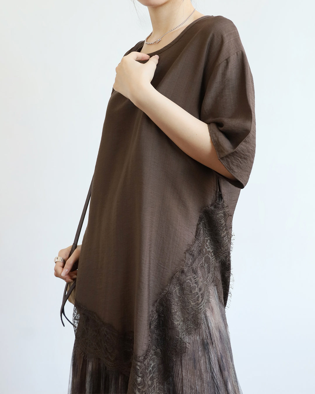 Lace Hem Tee (4 Colors)