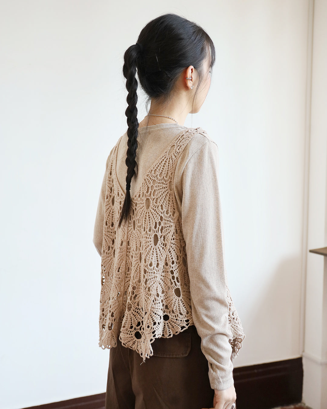 Crochet Vest + Tee (set) (3 Colors)