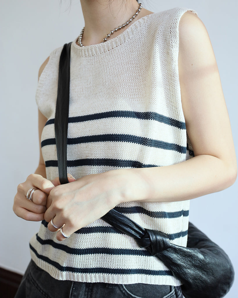 Striped Knit Vest (2 color)
