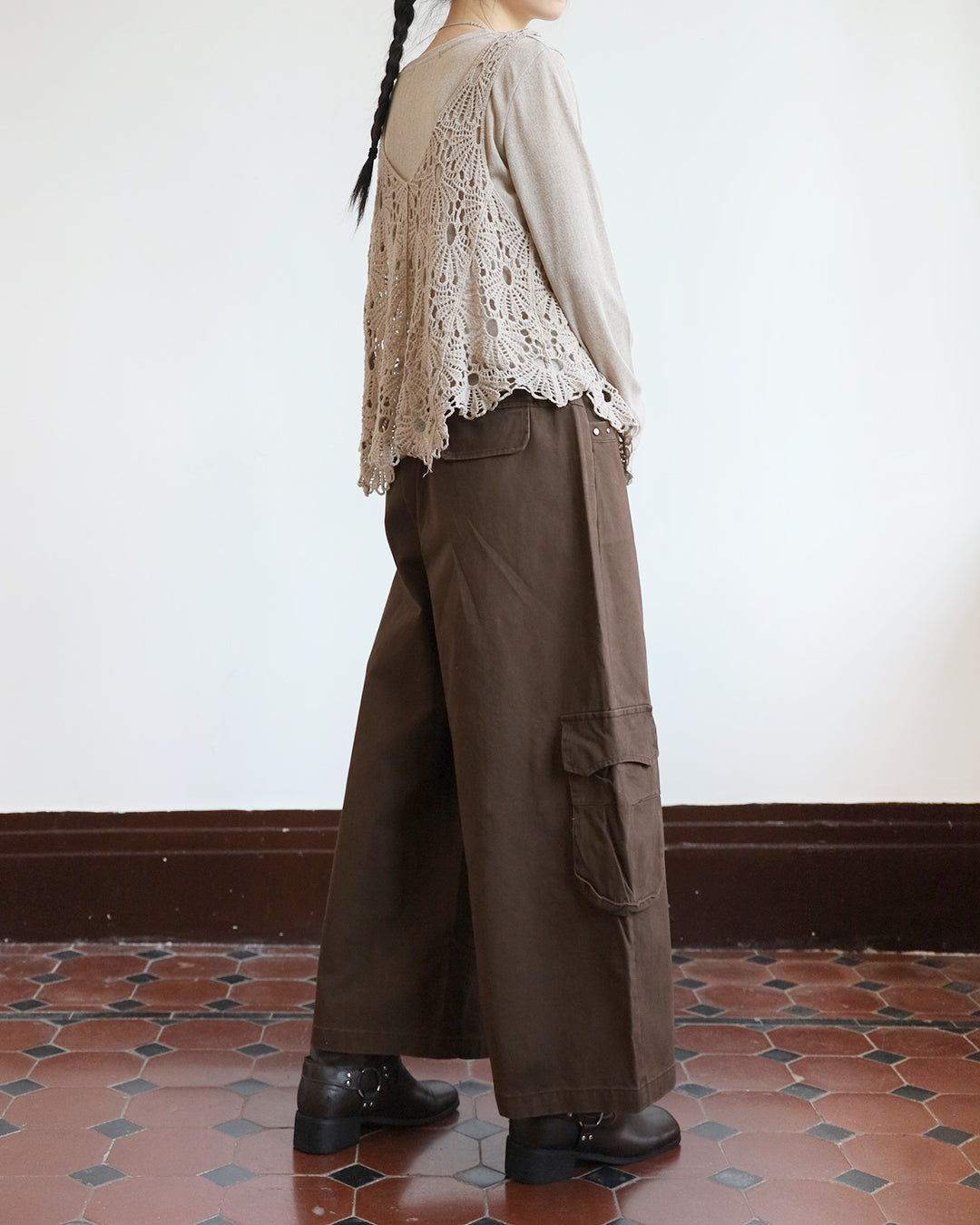 Crochet Vest + Tee (set) (3 Colors)