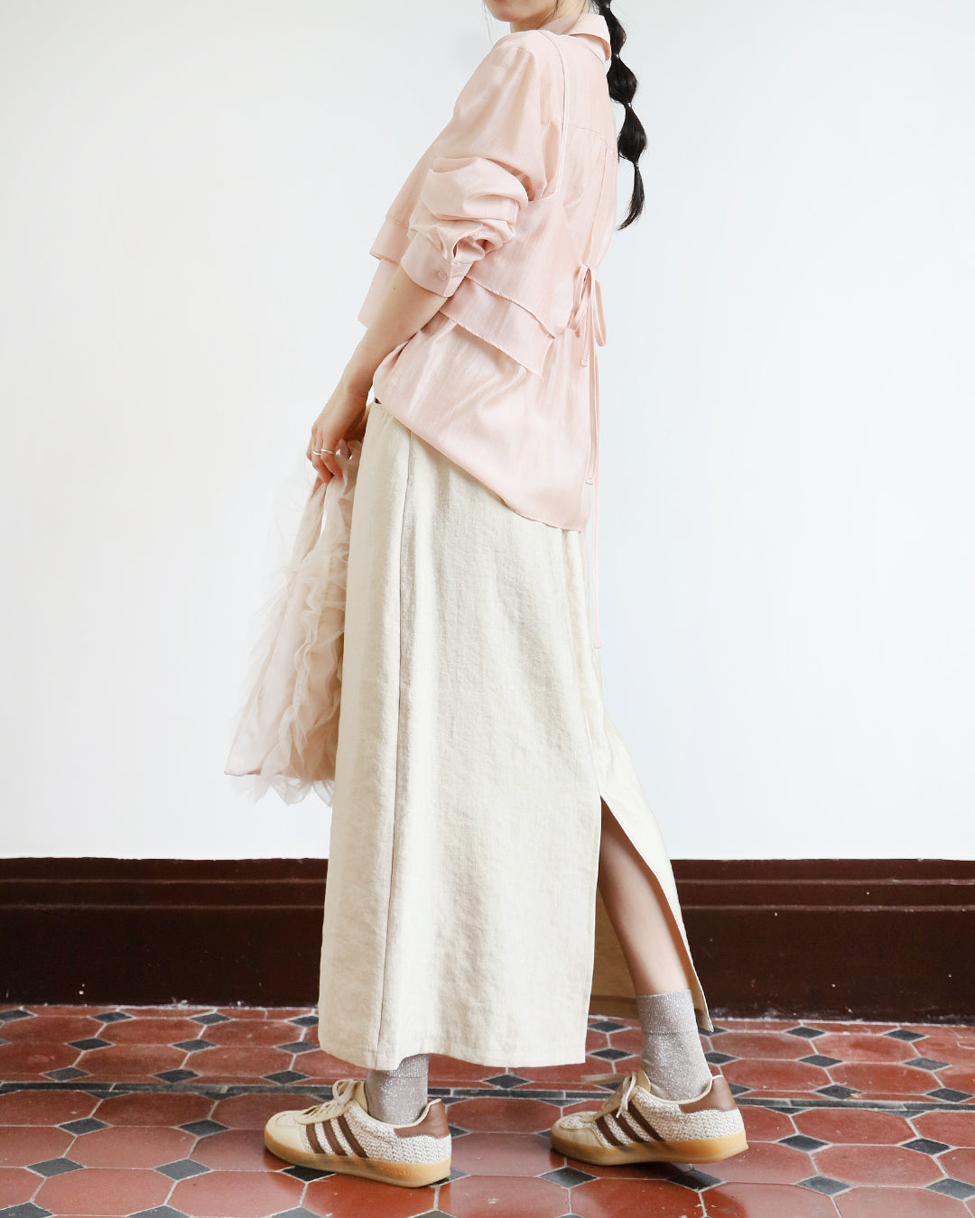 Silky Shirt + Cami Top (Set)