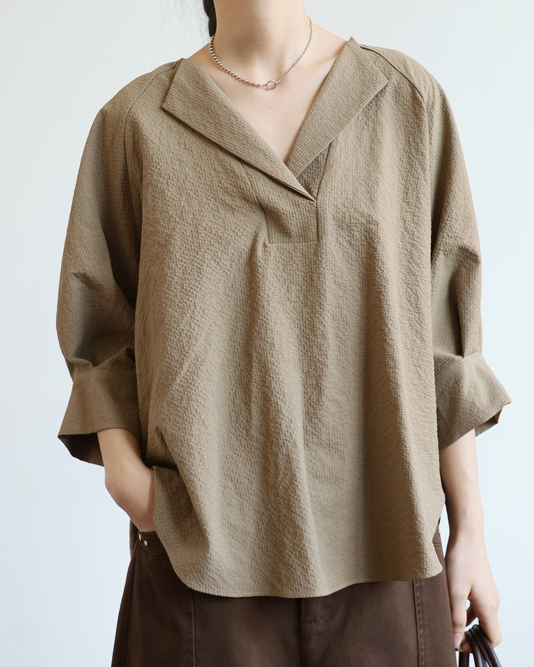 Texture Fabric Shirt (4 Colors)