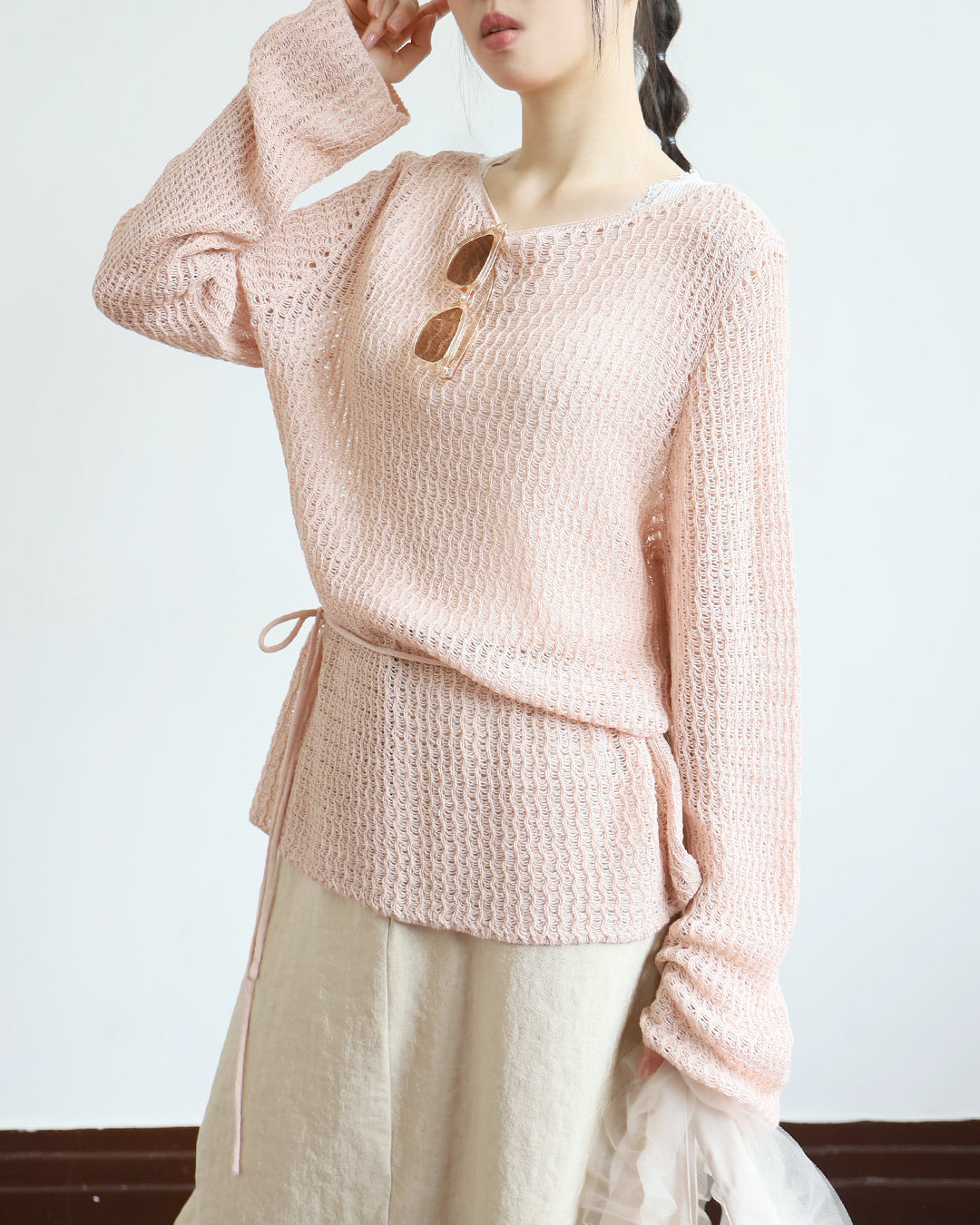 Summer Knit Top w/ Belt