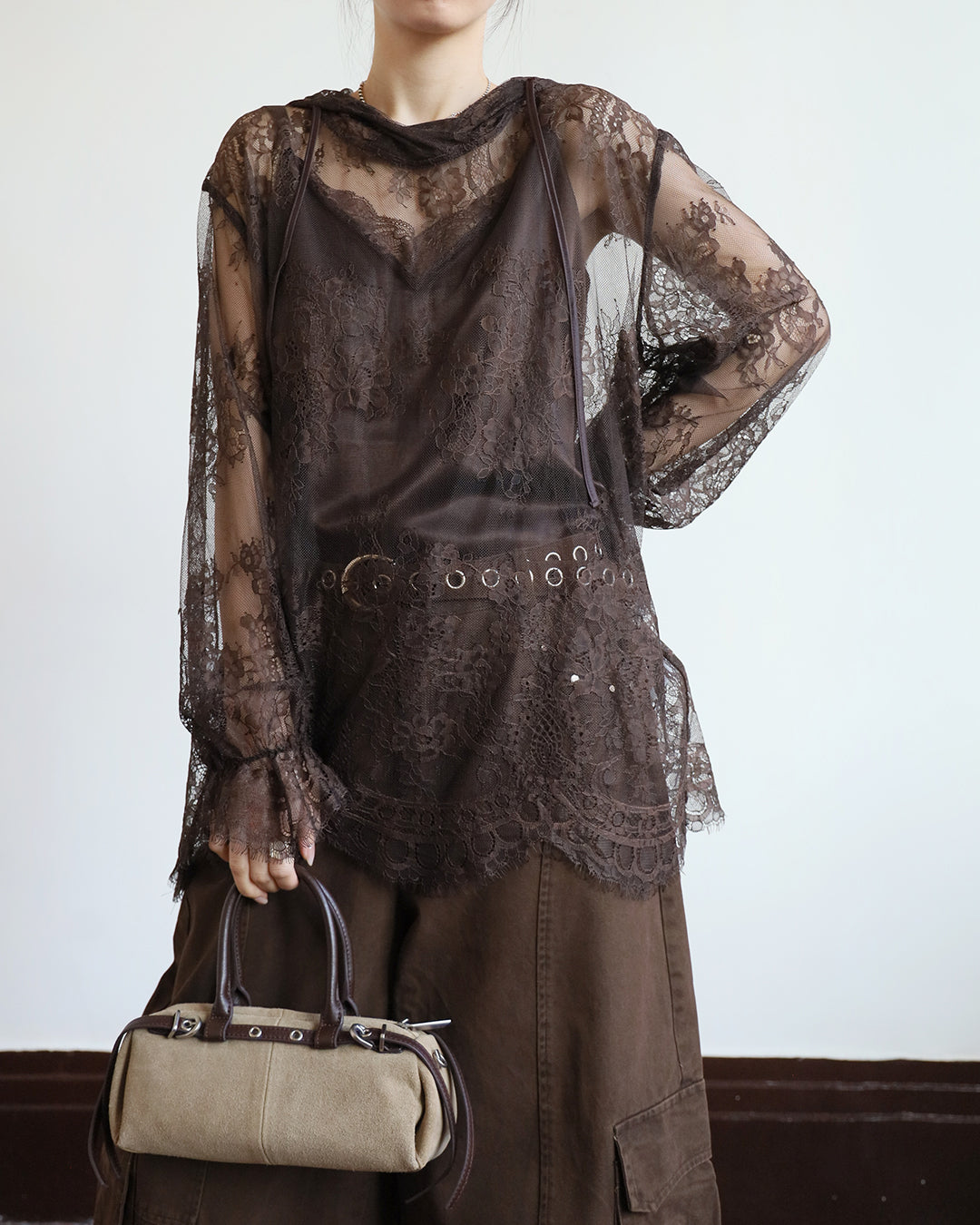 Studded Belt Cylinder Bag (4 Colors)