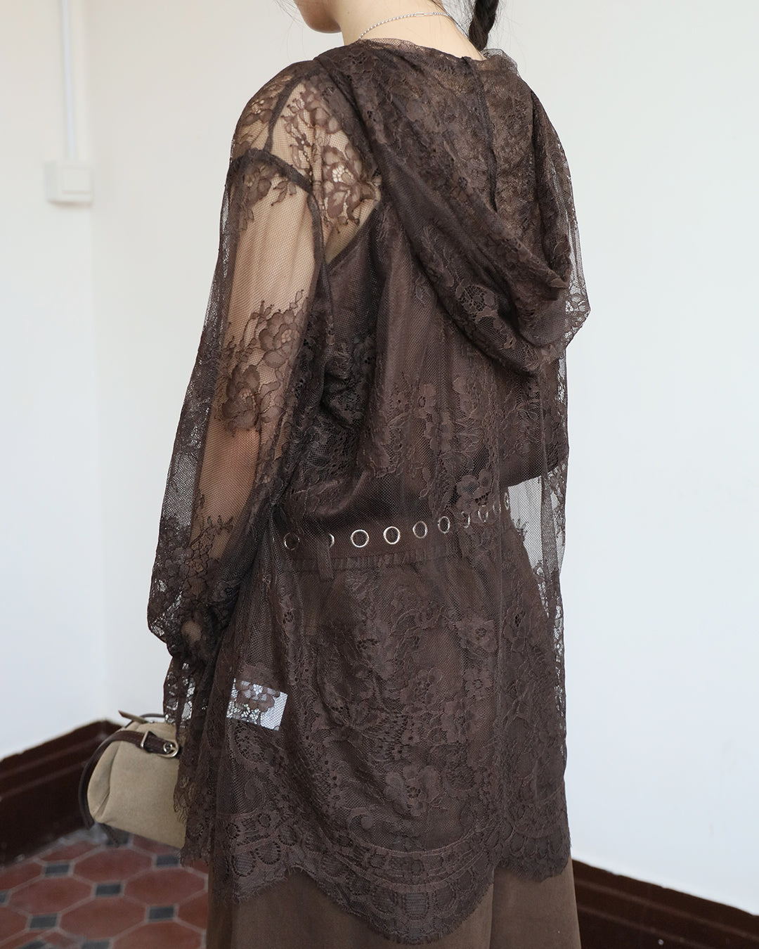 Hooded Lace Top (2 Colors)