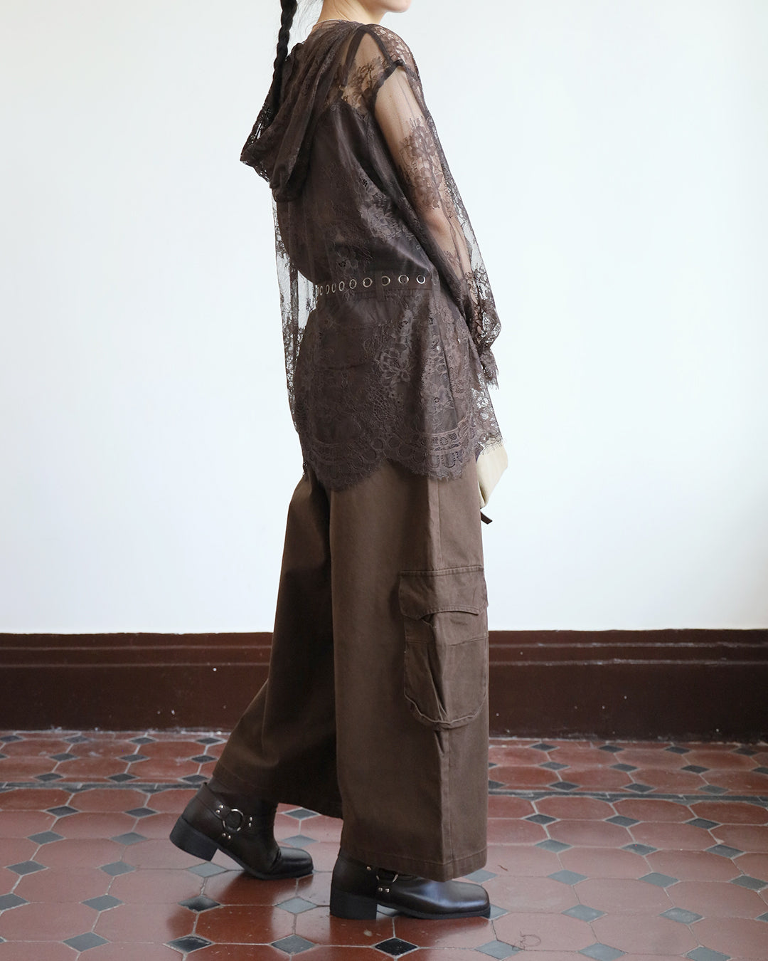 Hooded Lace Top (2 Colors)