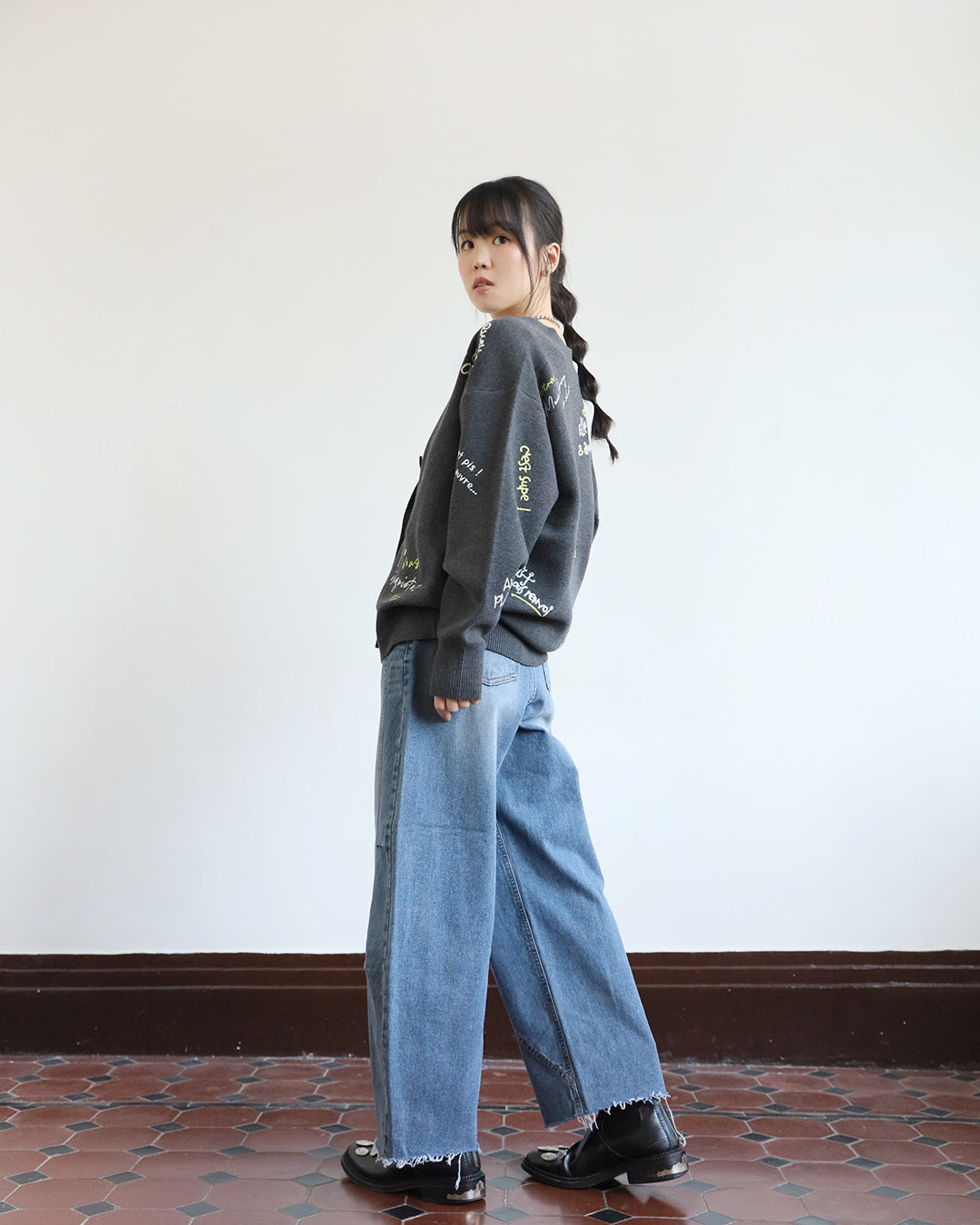 Structured Barrel Jeans (Size S-XL)