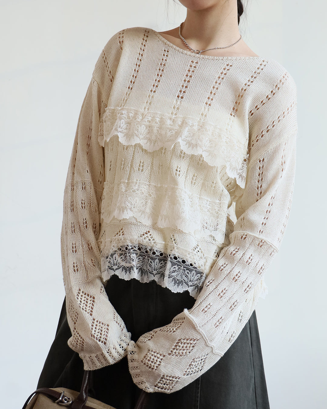 Lace Layered Knit Top