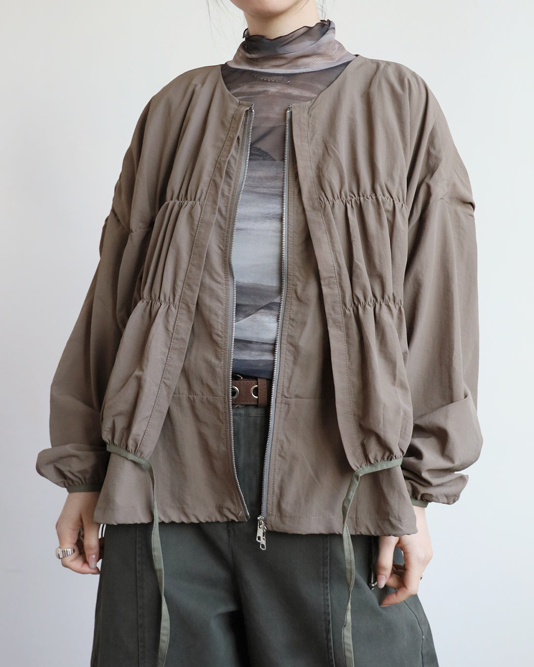 Ruched Layer Jacket (2 Colors)