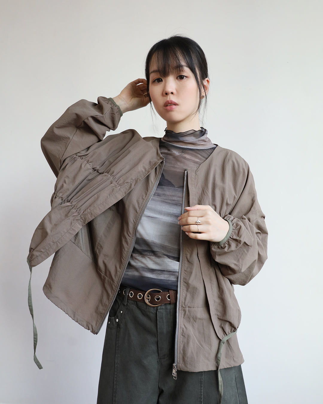 Ruched Layer Jacket (2 Colors)