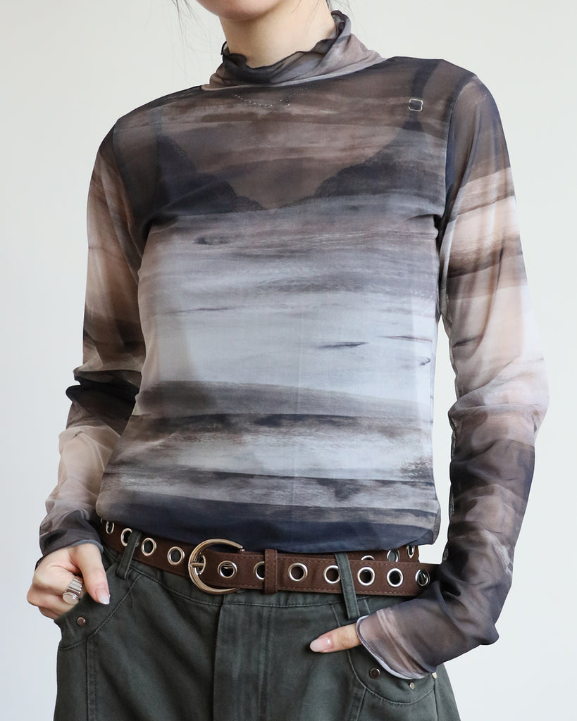 Pattern Mesh Top (2 Colors)