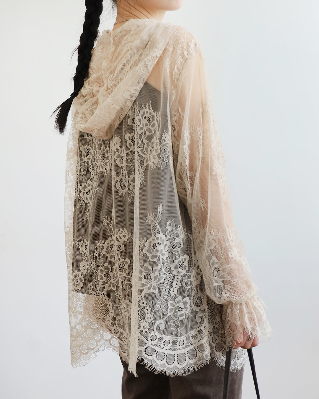Hooded Lace Top (2 Colors)