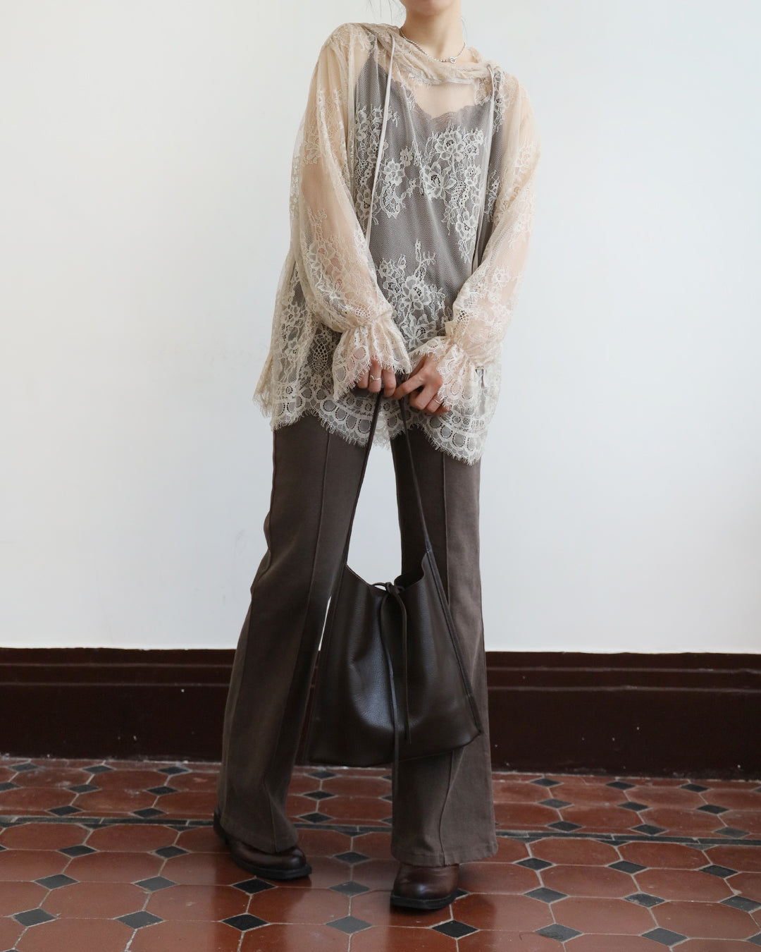 Hooded Lace Top (2 Colors)