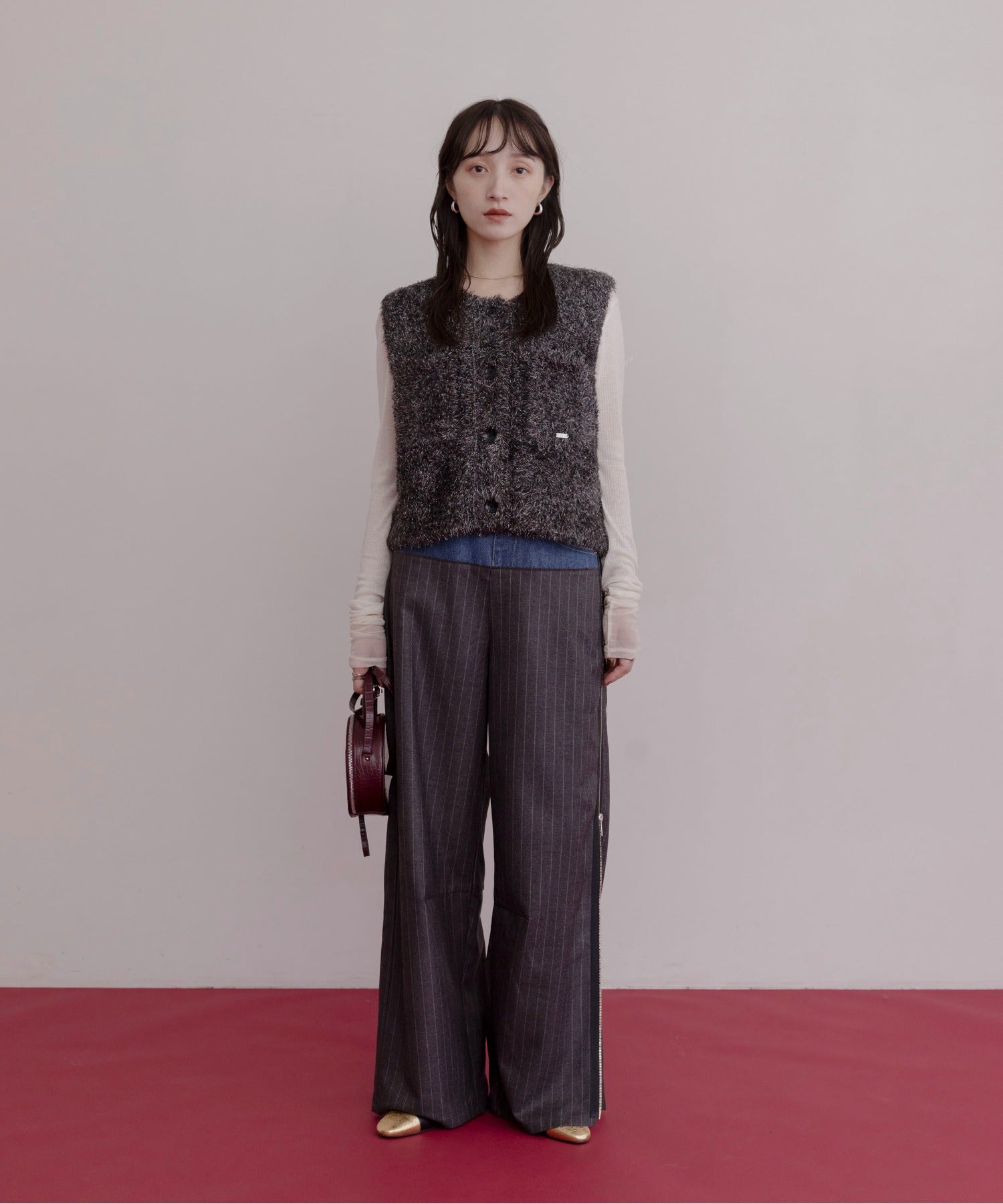 Japan Brand - Denim X Pinstriped Pants