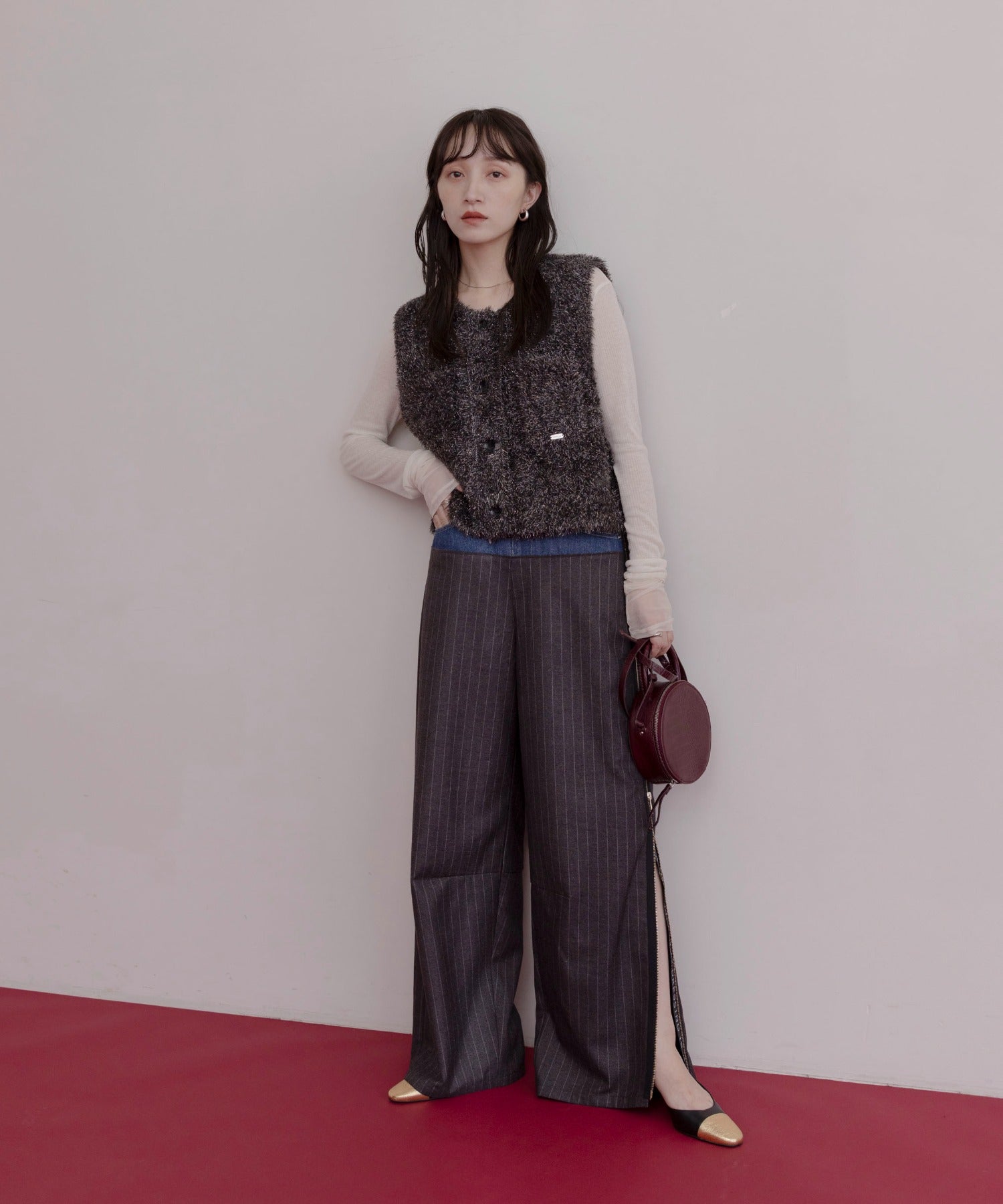 Japan Brand - Denim X Pinstriped Pants