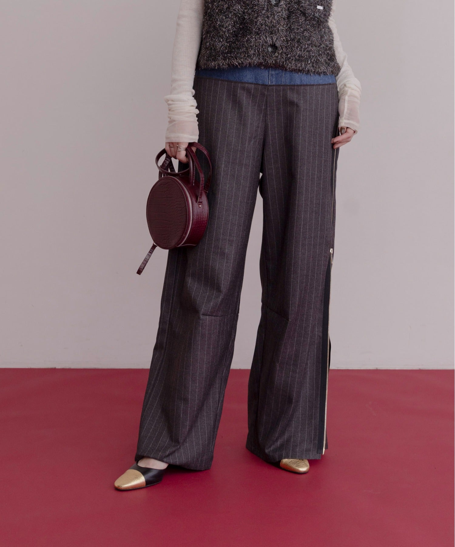 Japan Brand - Denim X Pinstriped Pants