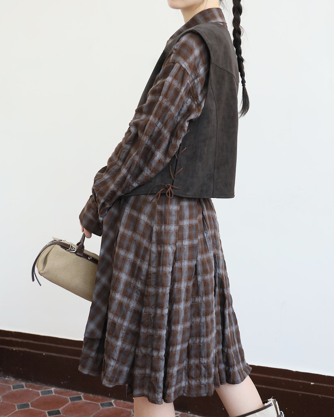 Washed Faux Leather Vest
